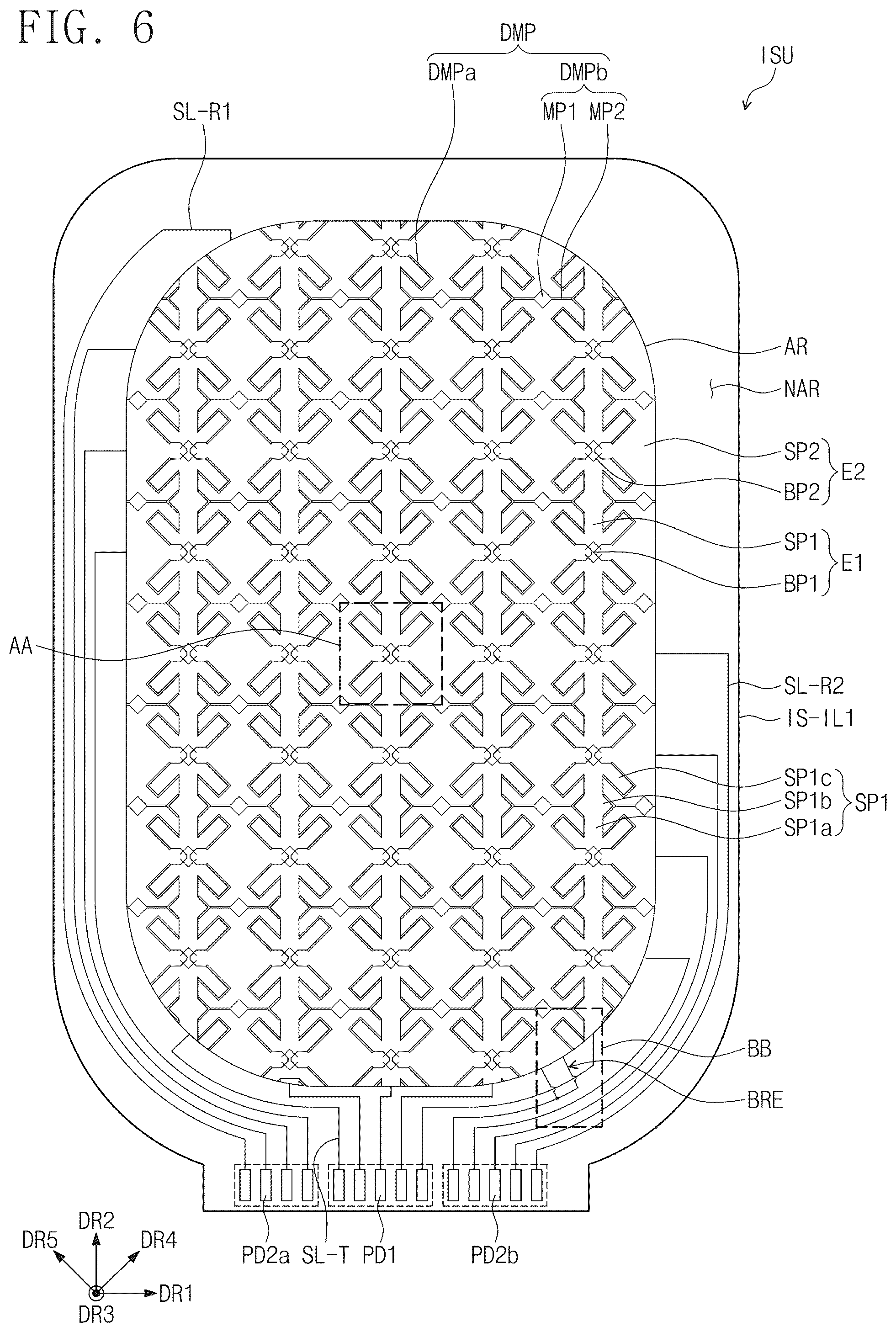 Patent US12541272 Figure 8 – Input sensing unit and display device having the same