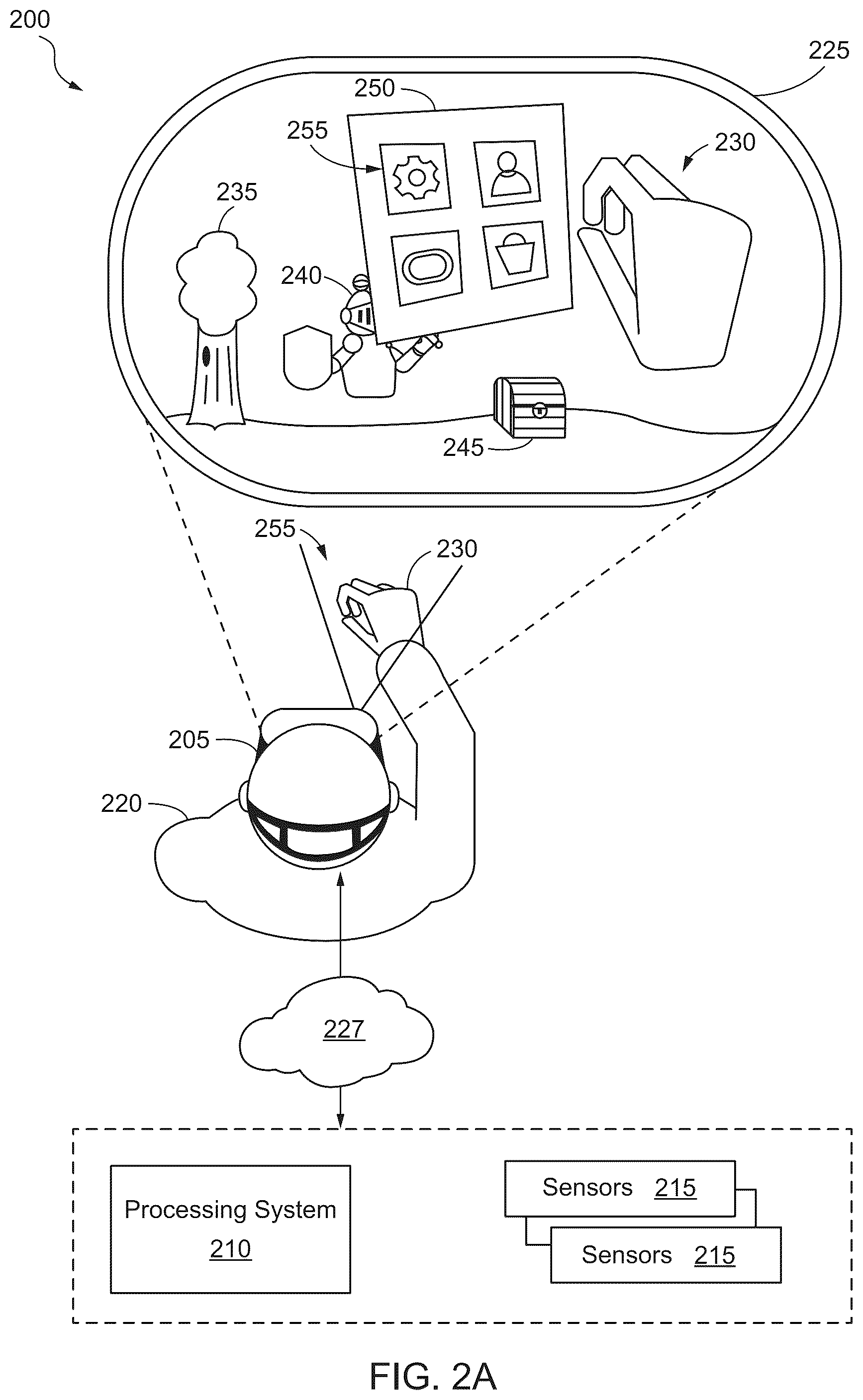 Patent US12541281 Figure 2 – Opportunistic adaptive tangible user interfaces for use in extended reality environments