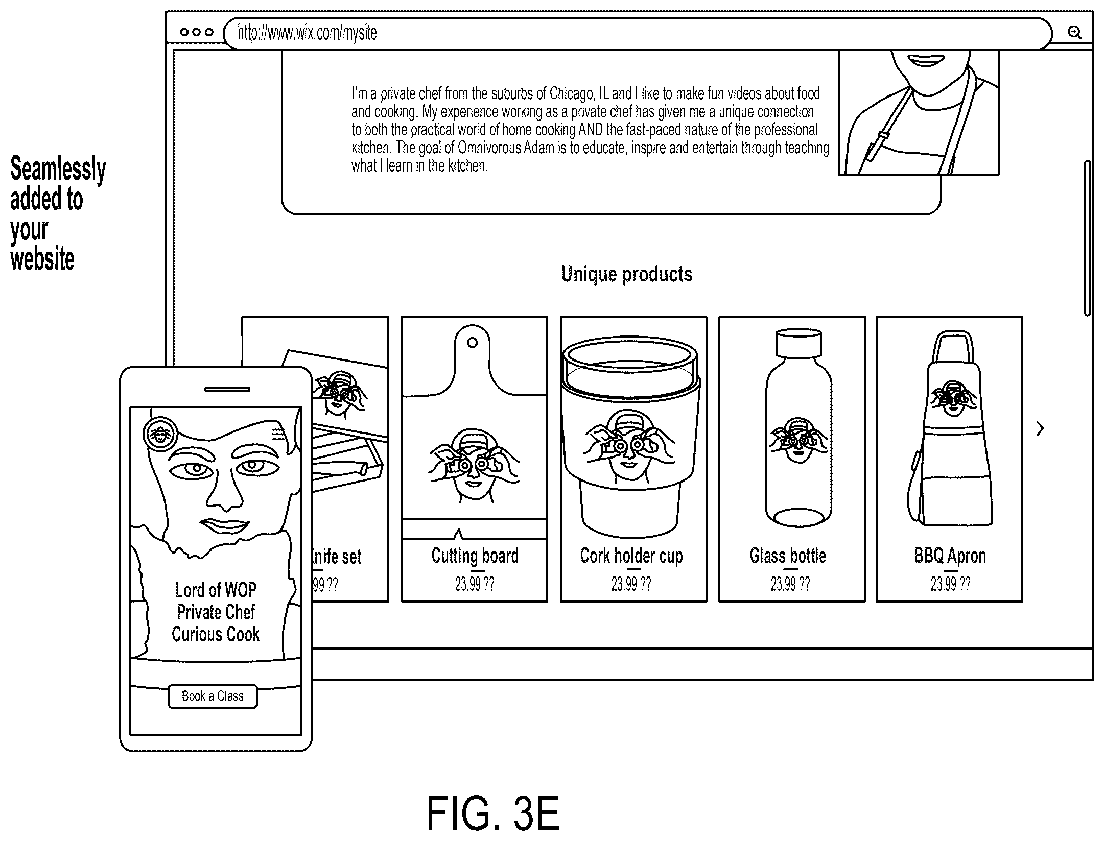 Patent US12541284 Figure 8 – System and method for integrating custom content object repositories within a website building system
