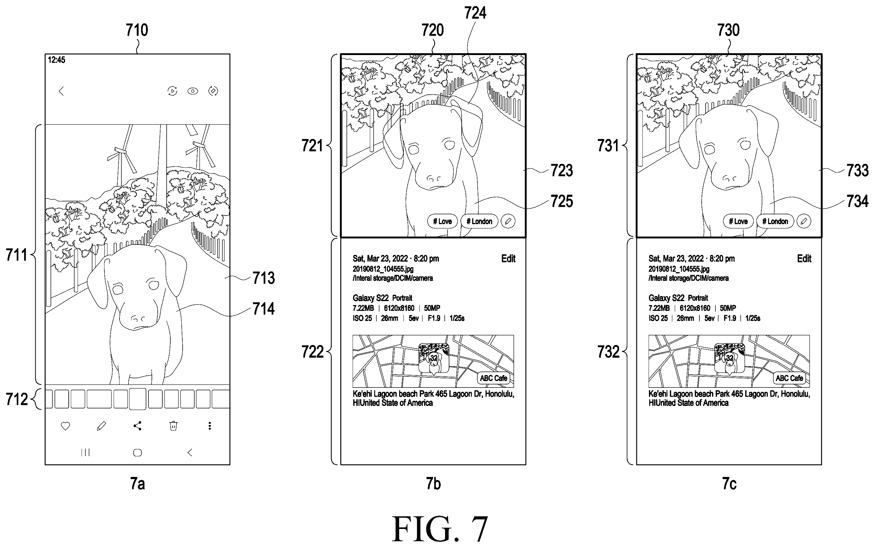 Patent US12541289 Figure 7 – Electronic device displaying image and method for operating the same