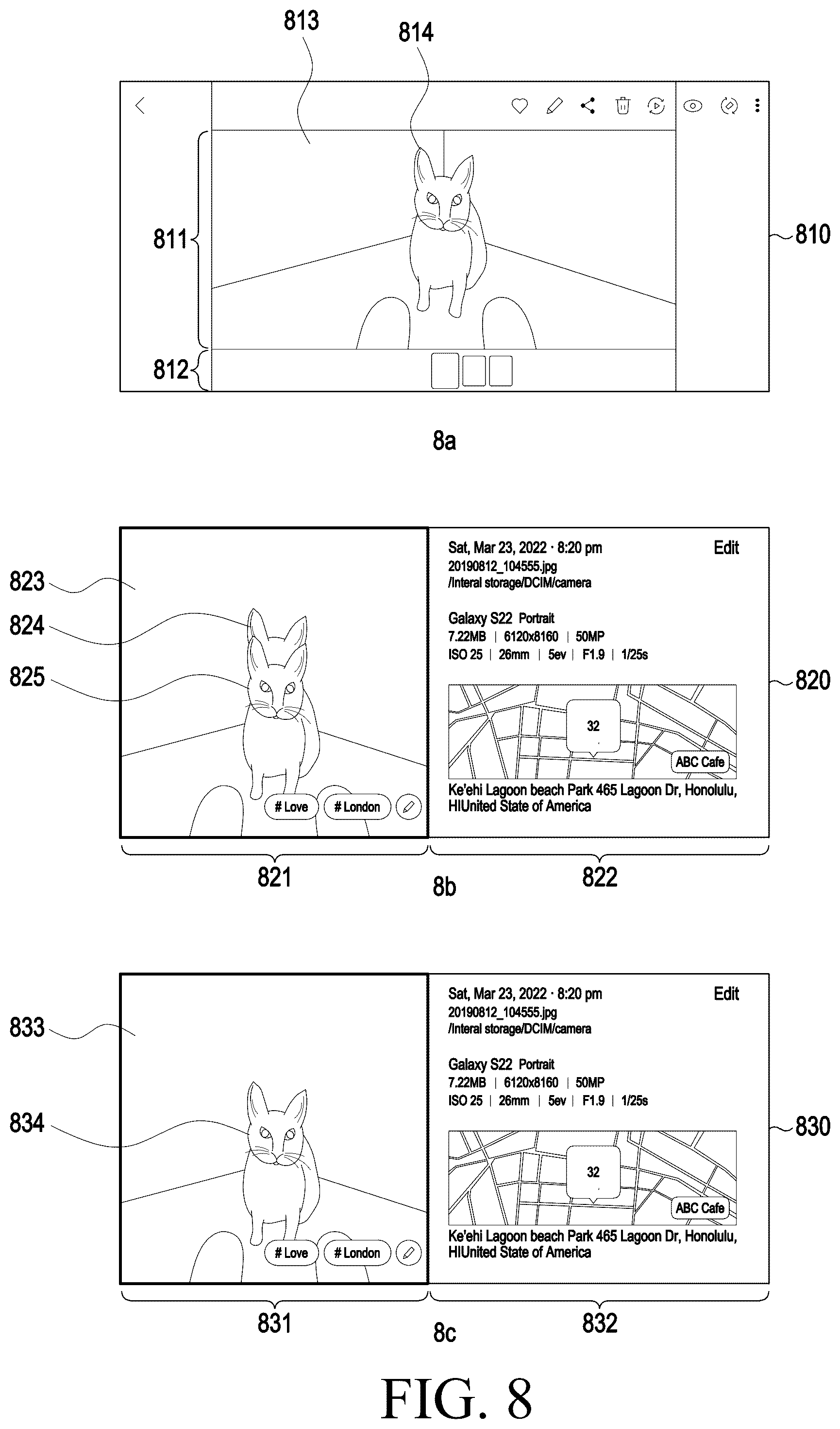 Patent US12541289 Figure 8 – Electronic device displaying image and method for operating the same
