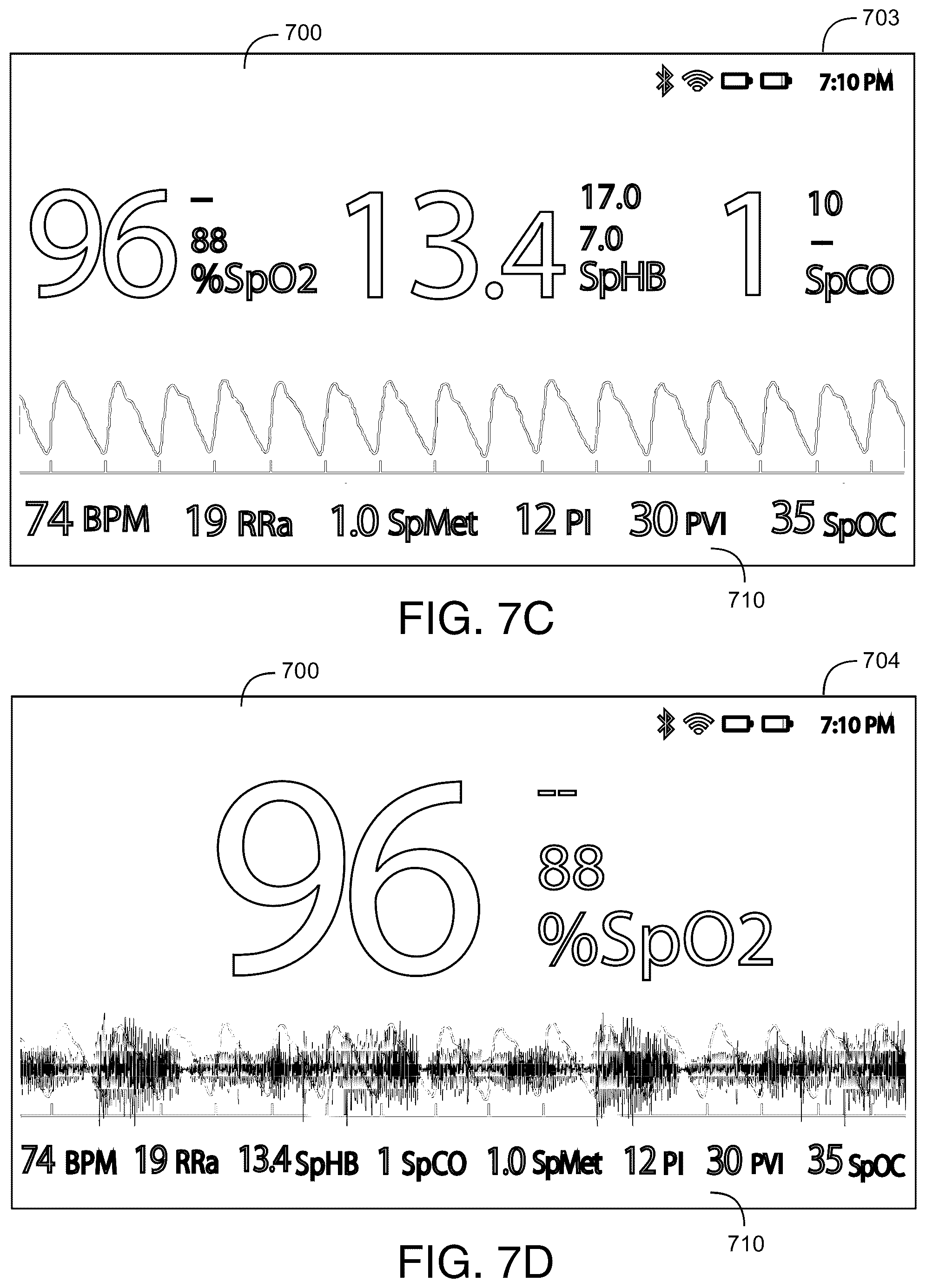Patent US12541293 Figure 9 – Physiological monitor touchscreen interface
