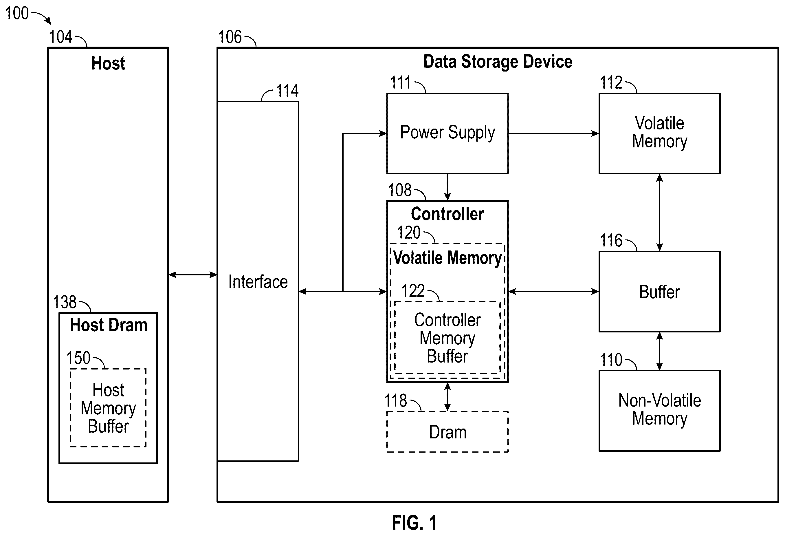 Patent US12541301 Figure 1 – Shortened commands to reduce data transmission