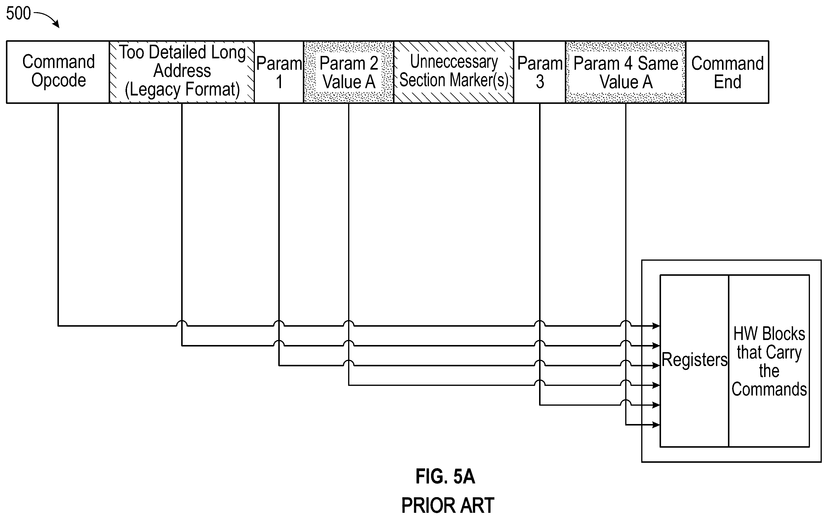 Patent US12541301 Figure 5 – Shortened commands to reduce data transmission