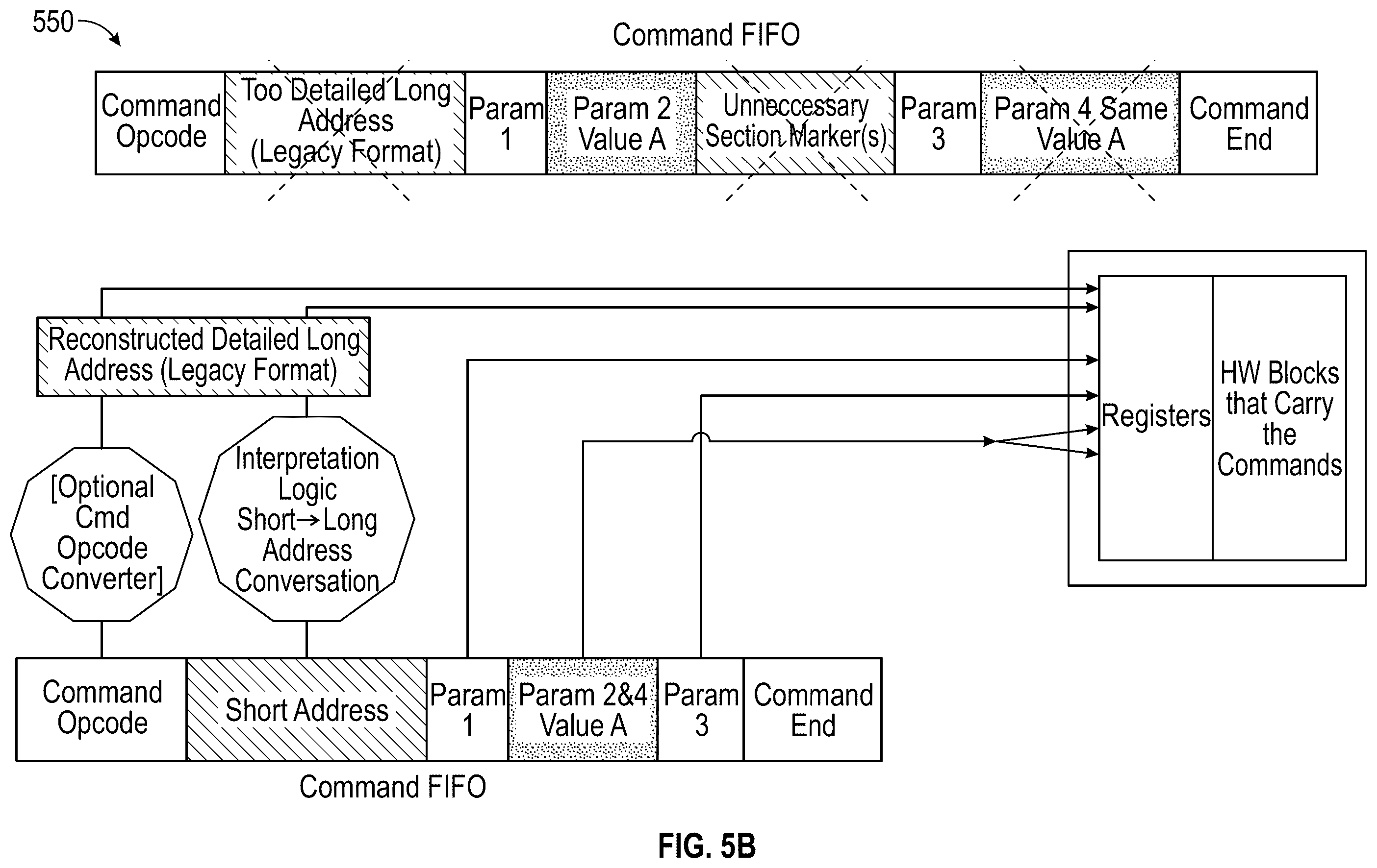 Patent US12541301 Figure 6 – Shortened commands to reduce data transmission