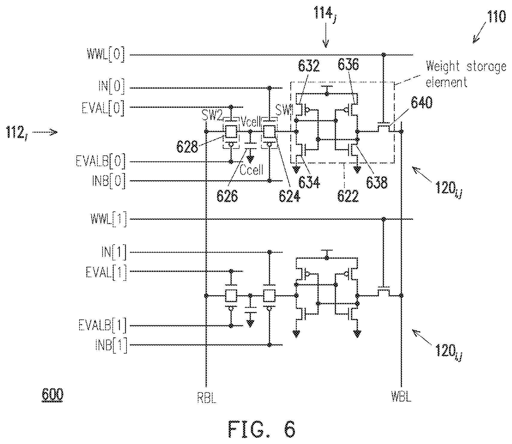 Patent US12541319 Figure 6 – Computing-in-memory device and method