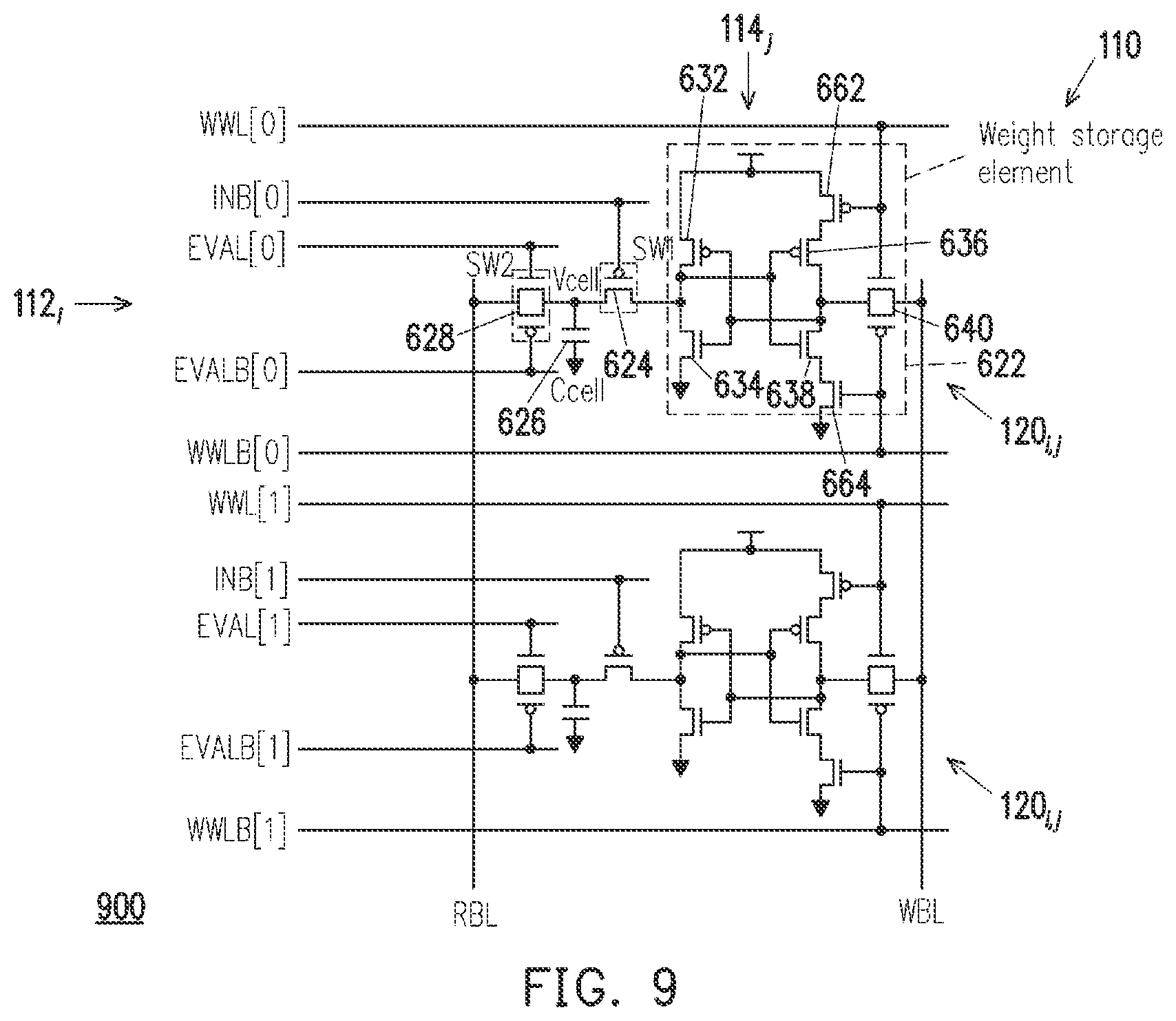 Patent US12541319 Figure 9 – Computing-in-memory device and method
