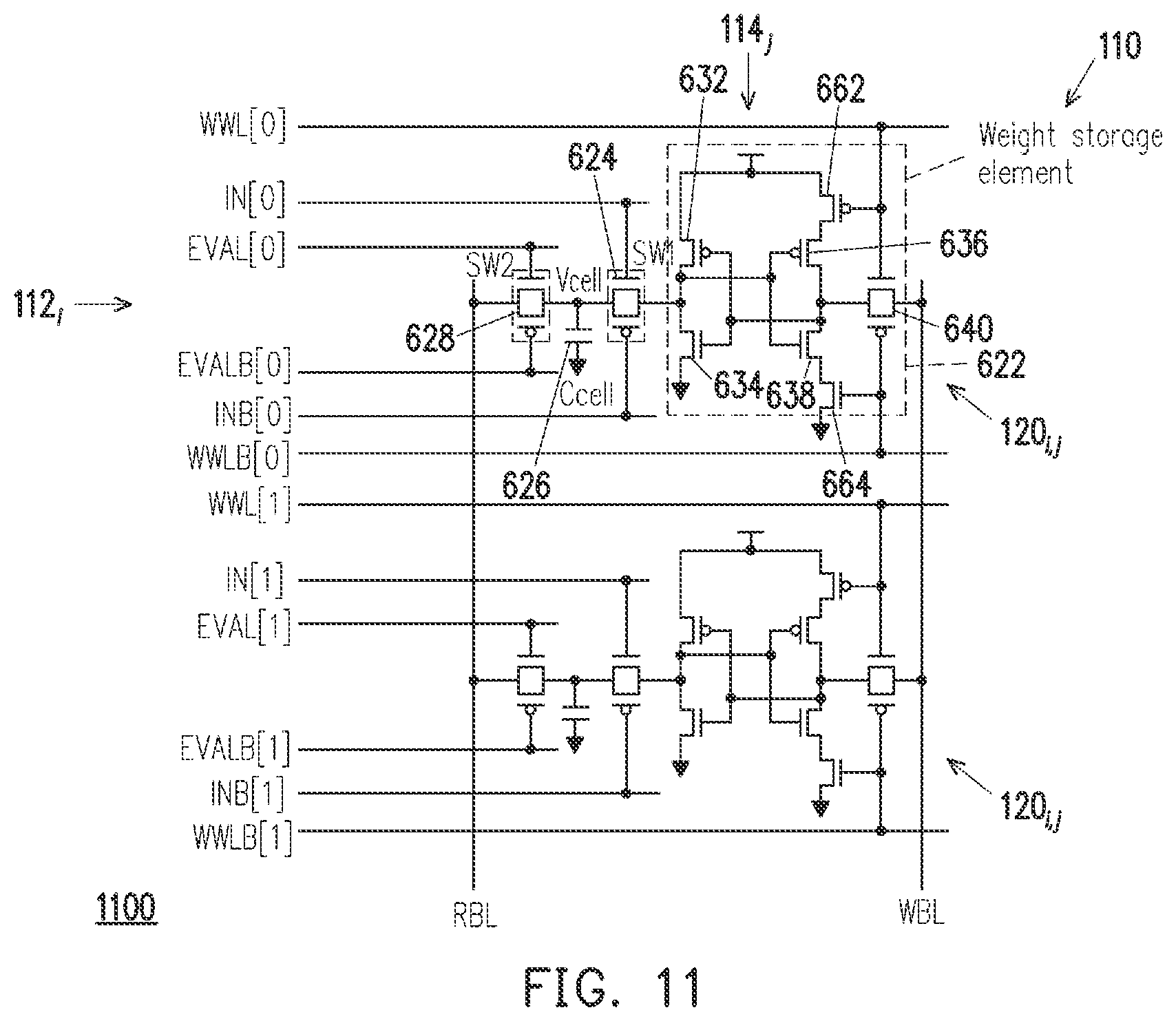 Patent US12541319 Figure 11 – Computing-in-memory device and method