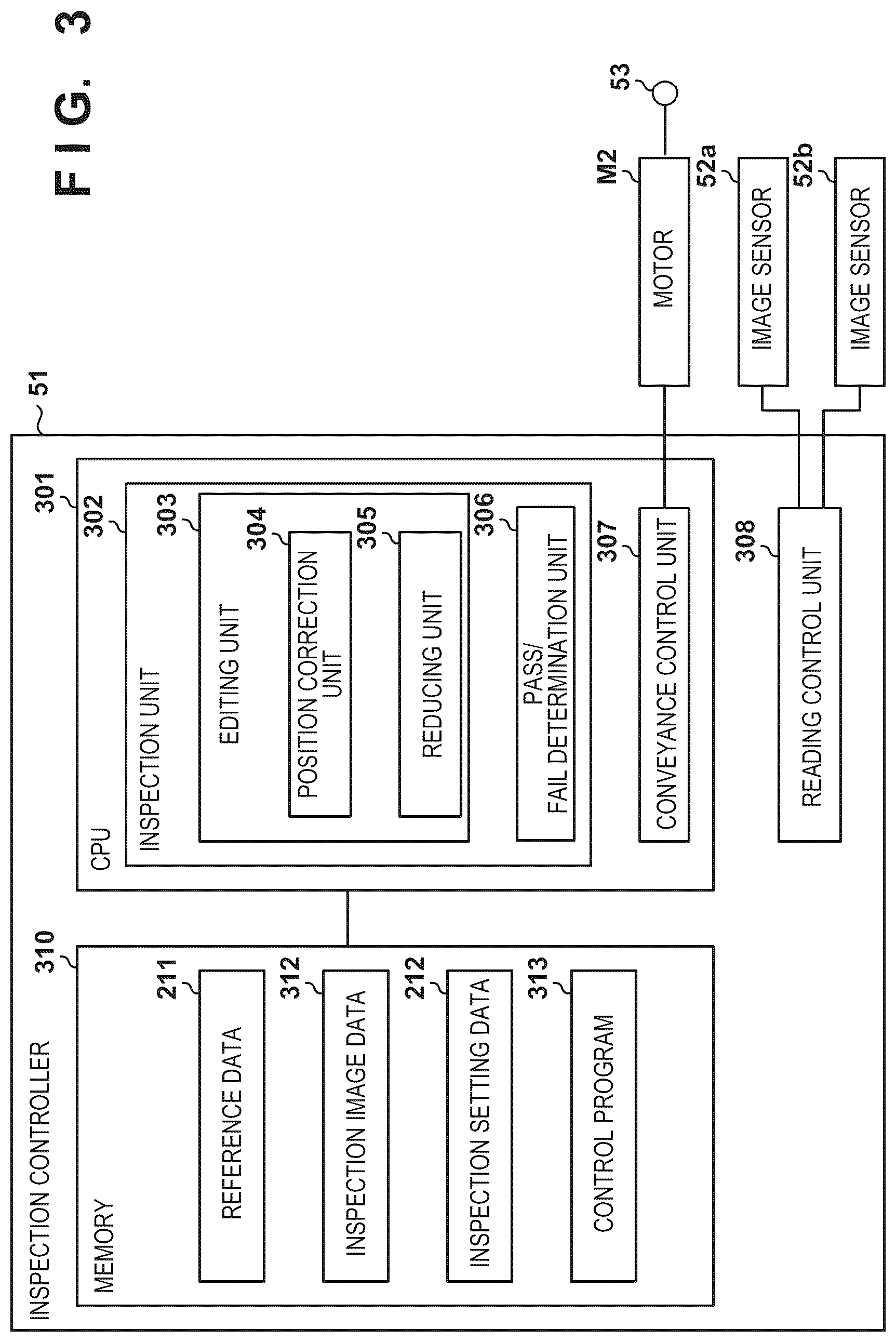 Patent US12541331 Figure 3 – Image forming system for inspecting an image formed on a sheet based on an image editing process intensity