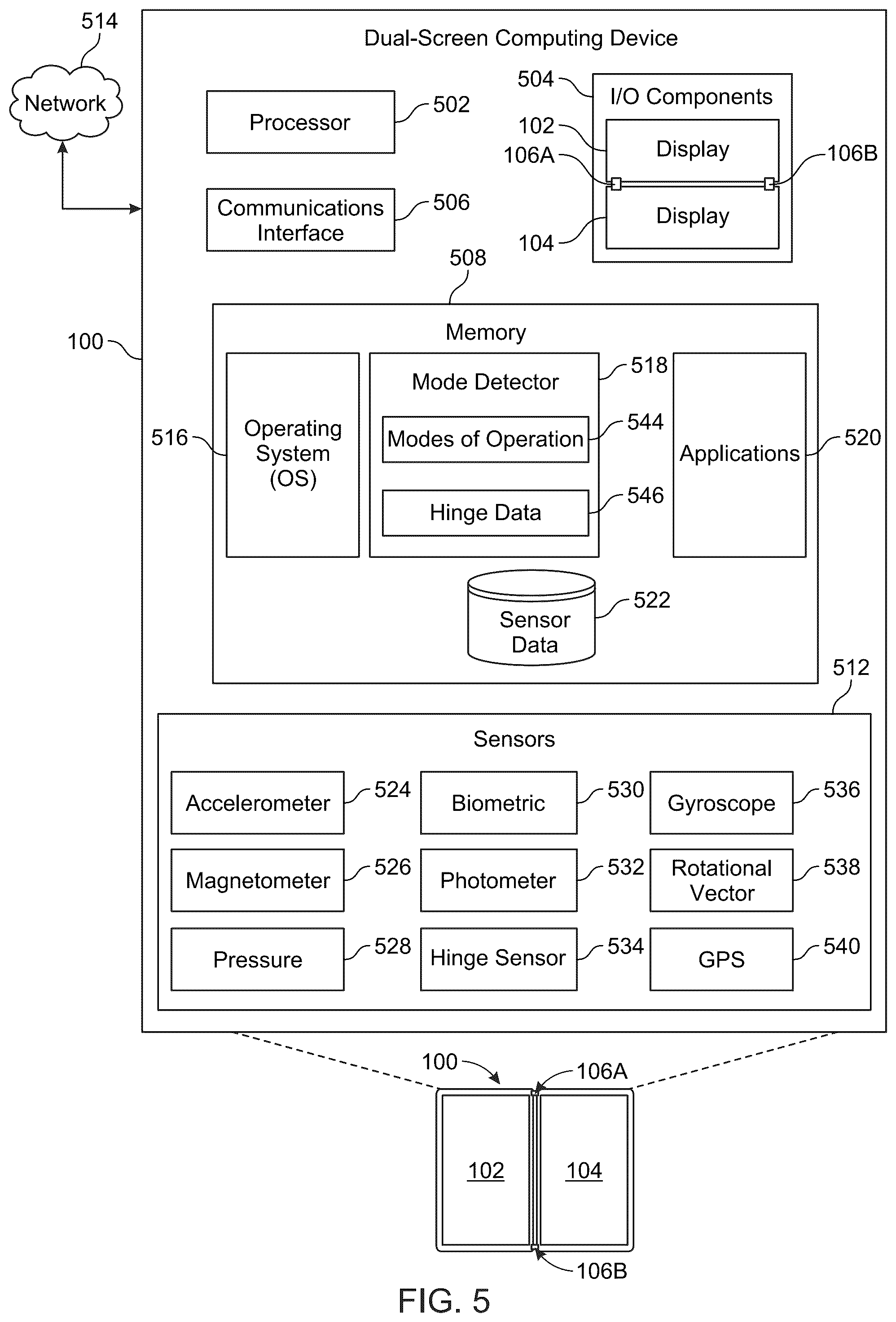 Patent US12541336 Figure 5 – Instruction color book painting for dual-screen devices