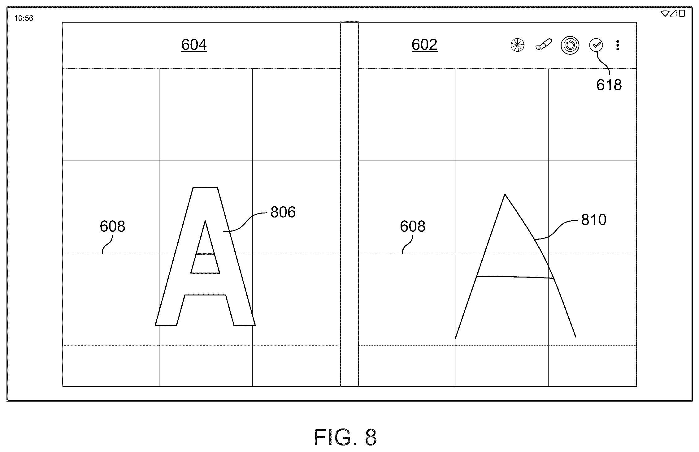 Patent US12541336 Figure 8 – Instruction color book painting for dual-screen devices