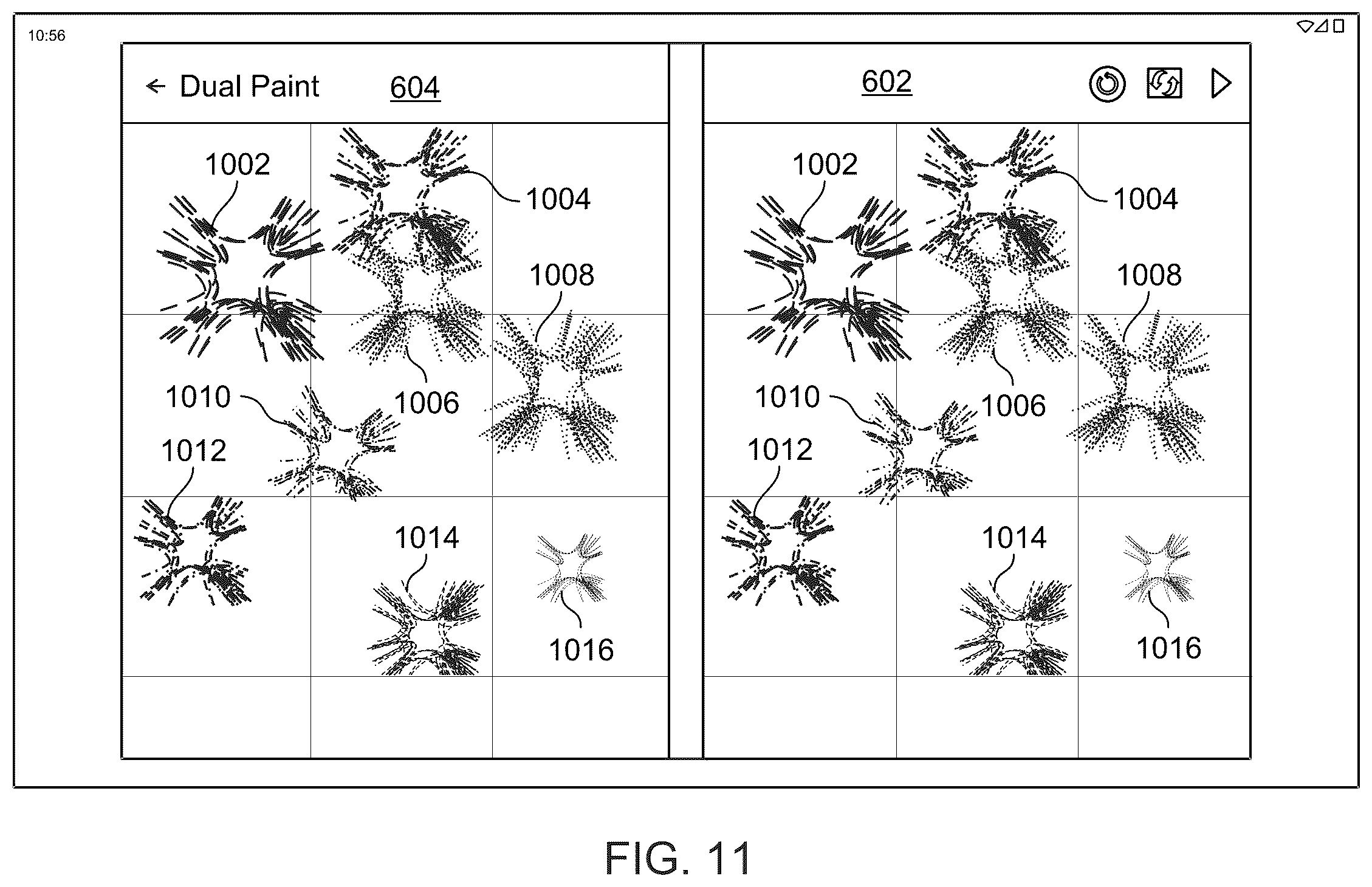 Patent US12541336 Figure 11 – Instruction color book painting for dual-screen devices