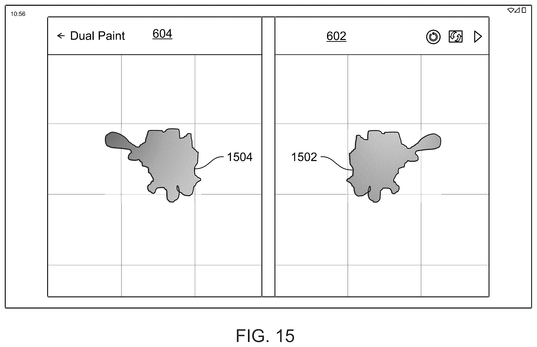 Patent US12541336 Figure 15 – Instruction color book painting for dual-screen devices