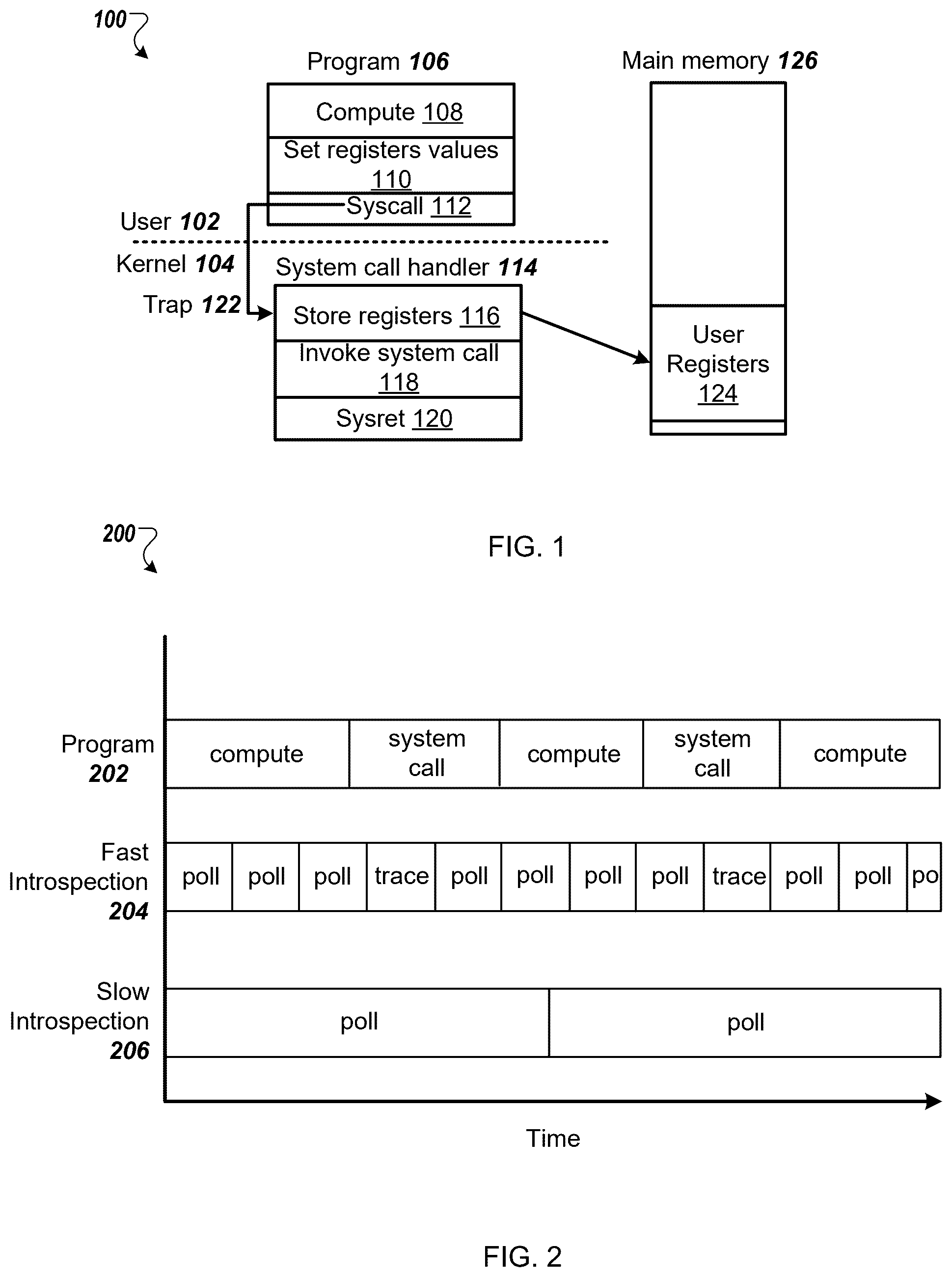 Patent US12541389 Figure 1 – System call trace reconstruction