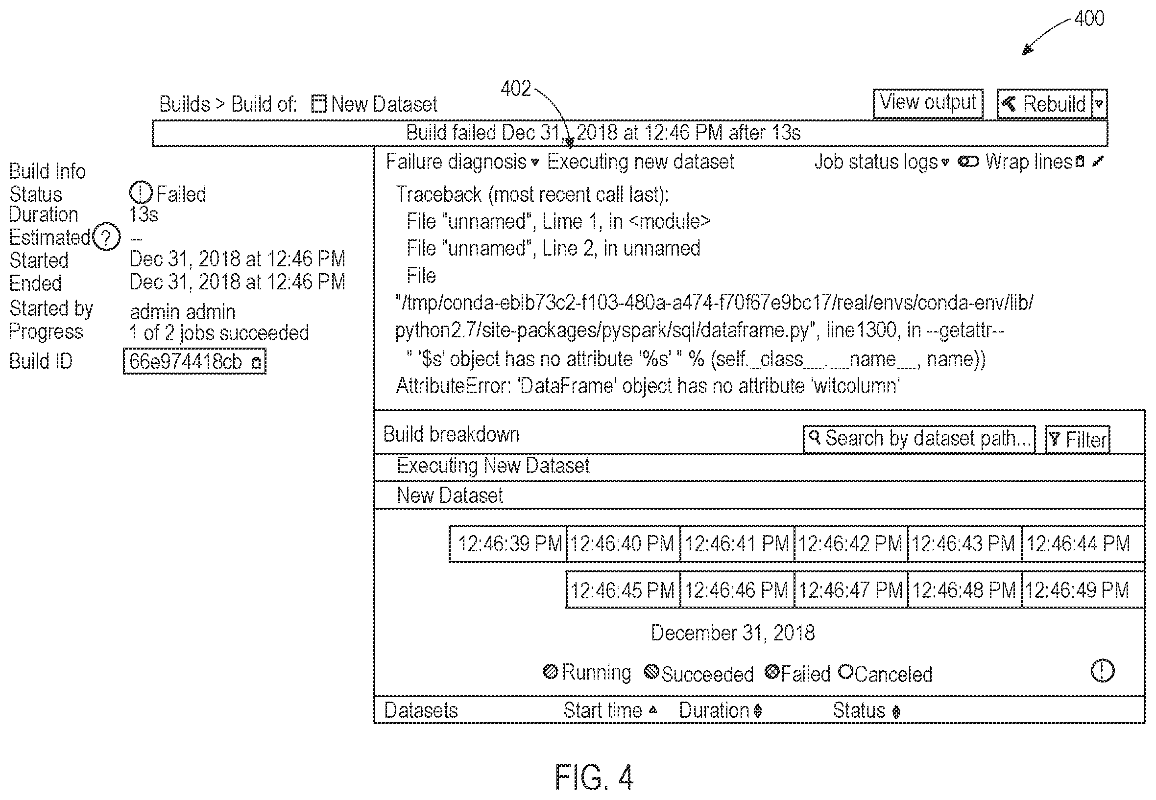 Patent US12541413 Figure 4 – Systems and methods for generating an enhanced error message