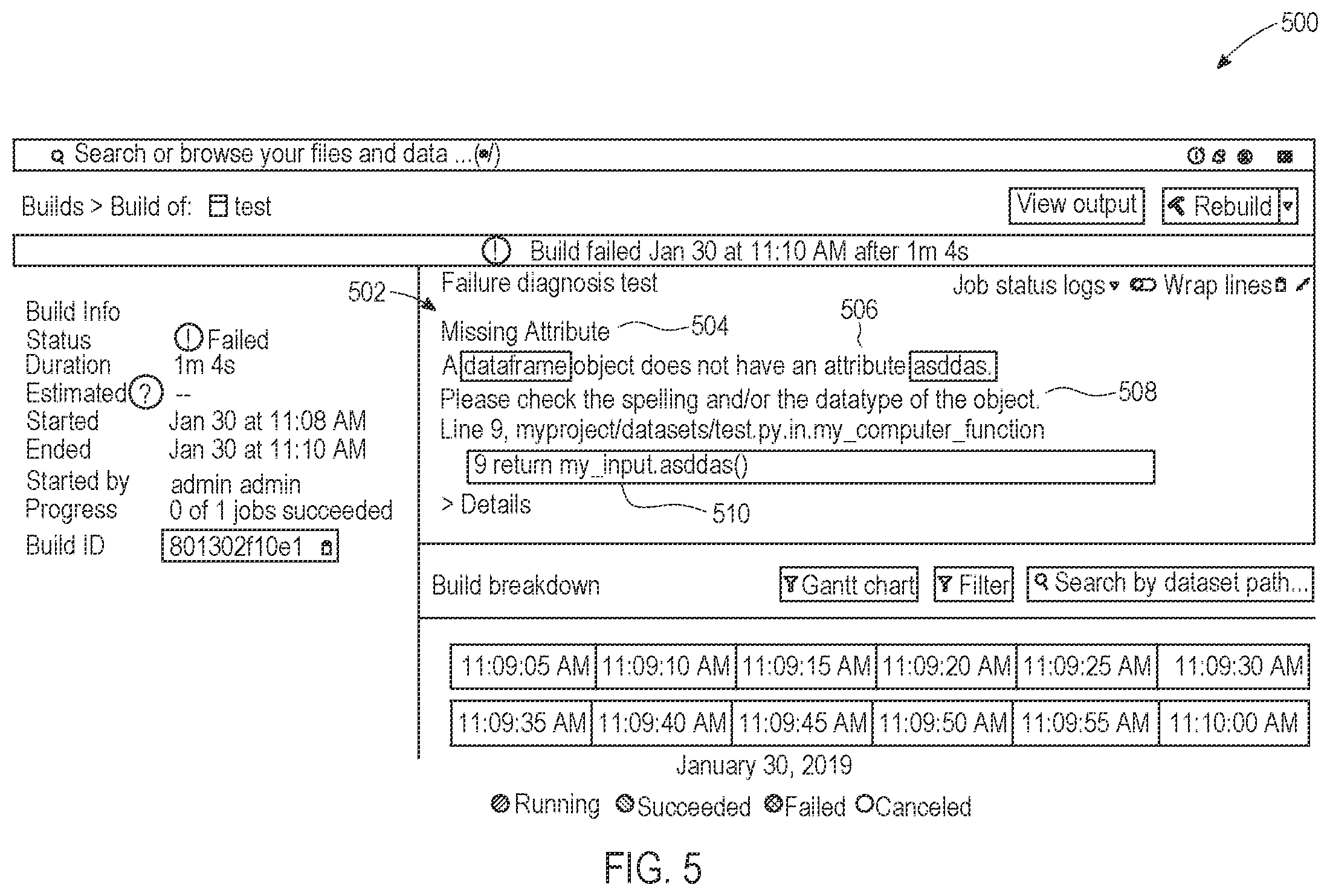 Patent US12541413 Figure 5 – Systems and methods for generating an enhanced error message
