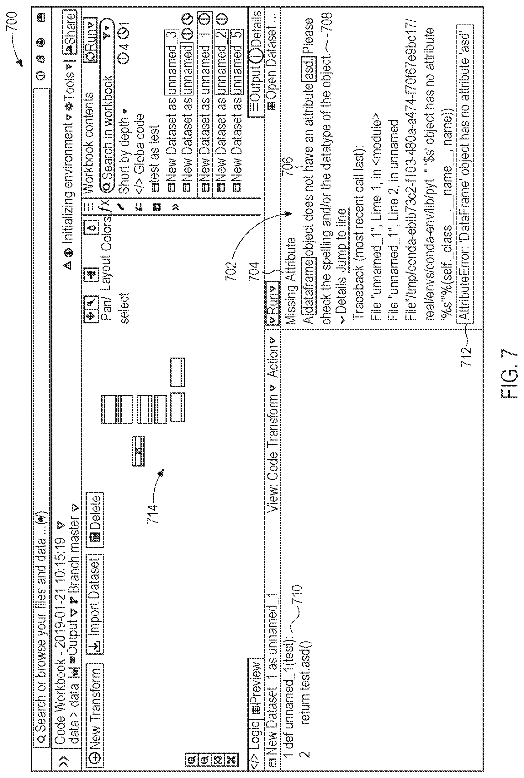 Patent US12541413 Figure 7 – Systems and methods for generating an enhanced error message