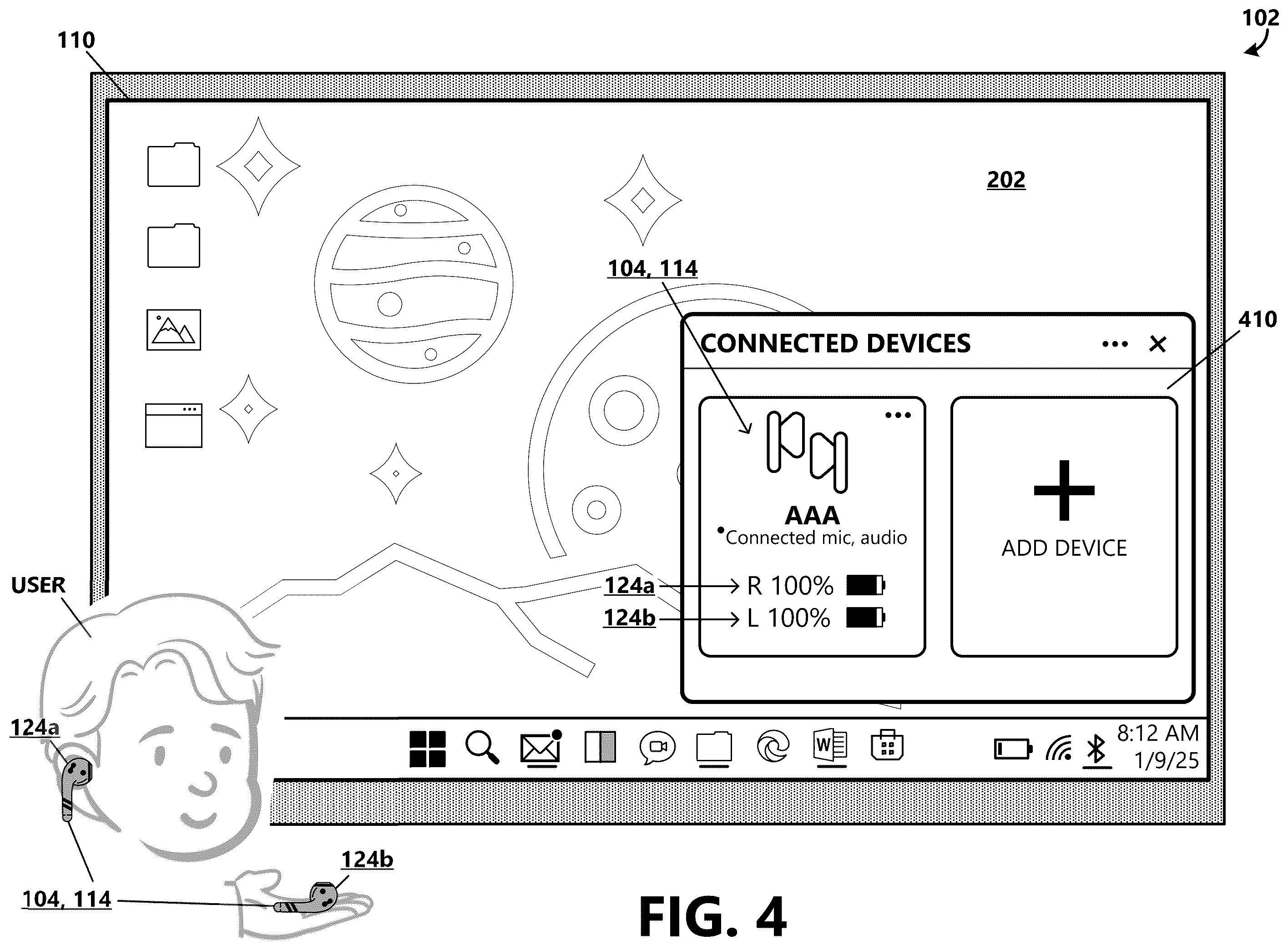 Patent US12541471 Figure 4 – Coordinated set peripheral device pairing and connection management