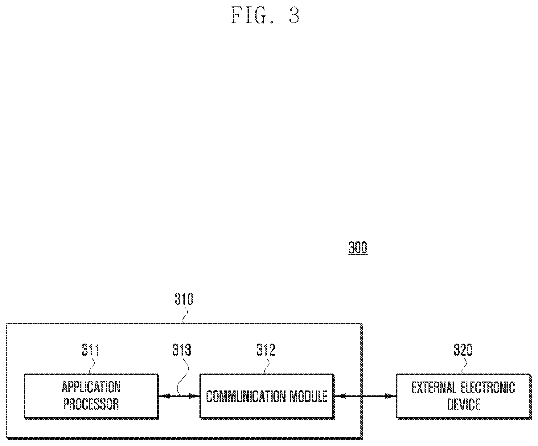 Patent US12541481 Figure 3 – Electronic device for setting operating mode of interface on basis of performance information about external electronic device, and electronic device operating method