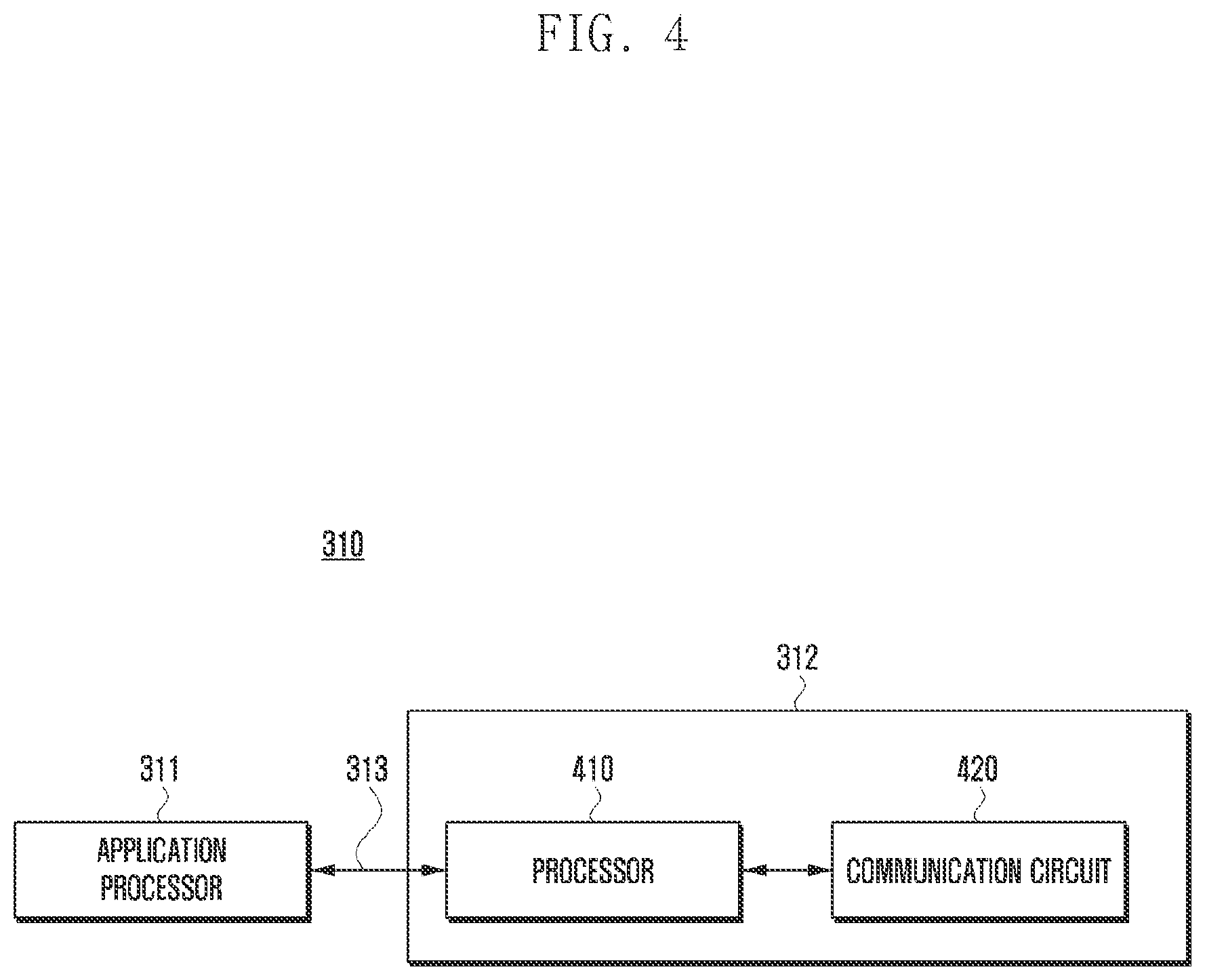 Patent US12541481 Figure 4 – Electronic device for setting operating mode of interface on basis of performance information about external electronic device, and electronic device operating method