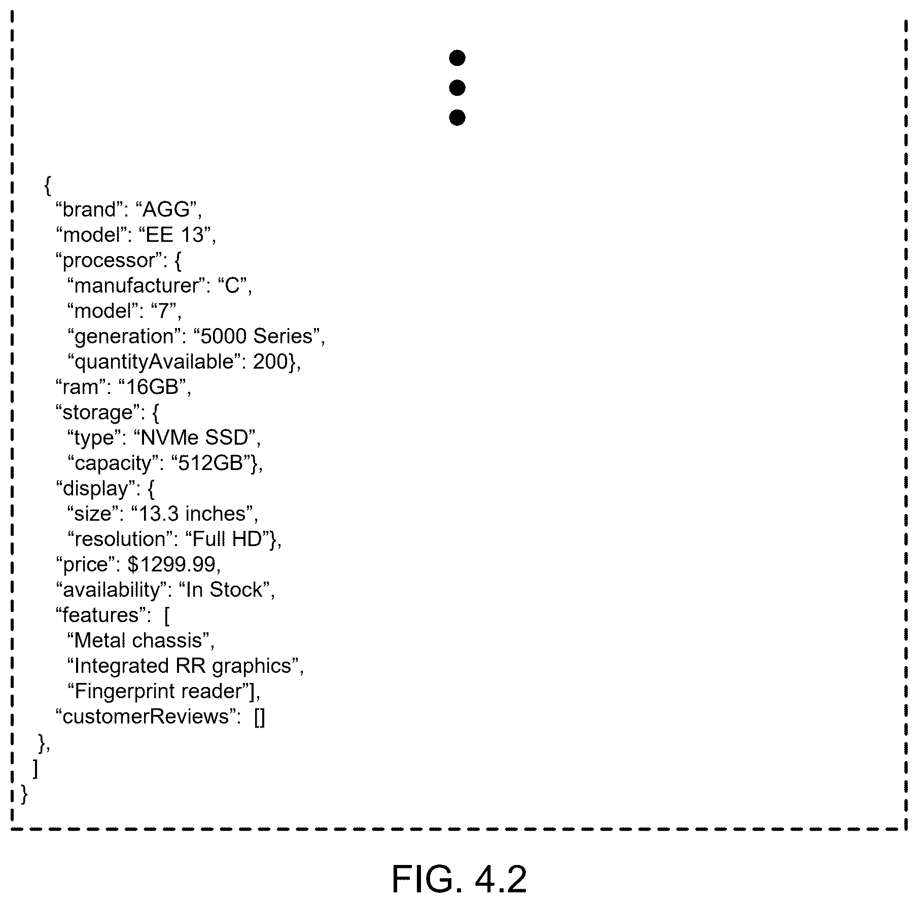 Patent US12541485 Figure 8 – Analysis of javascript object notation (JSON) structures generated through various sources