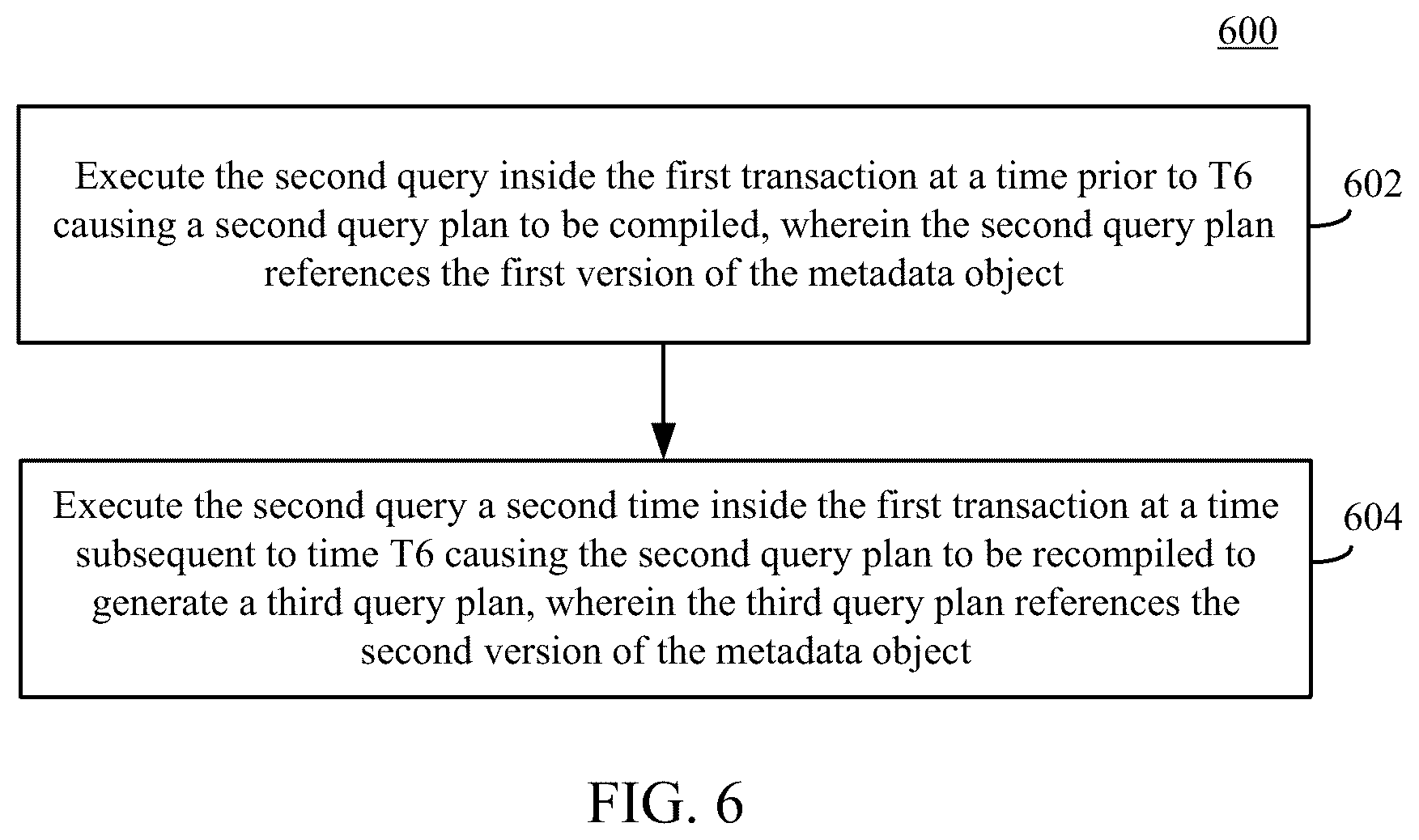 Patent US12541503 Figure 8 – Schema snapshot isolation access in a relational database