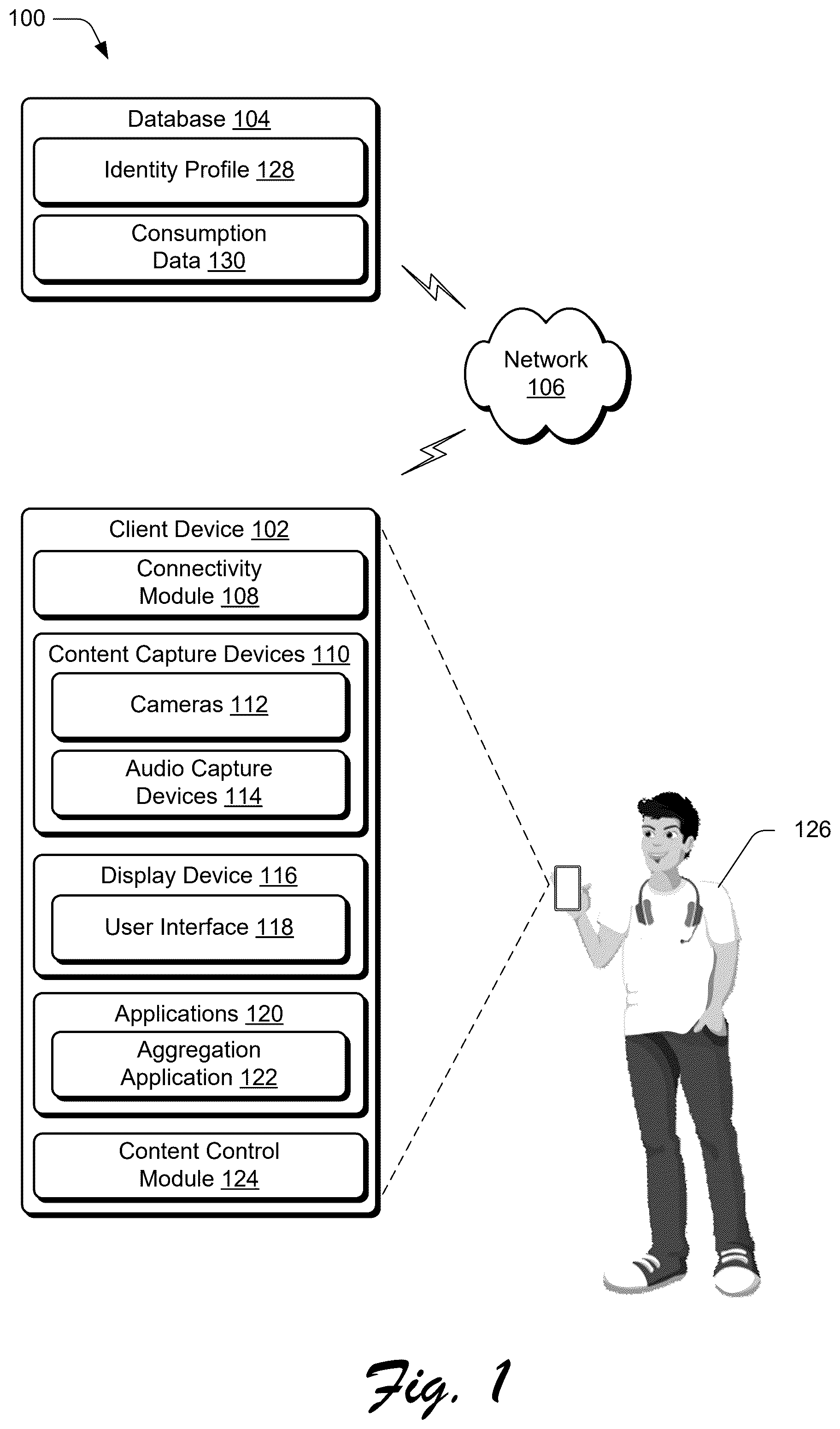 Patent US12541550 — Content recommendations based on consumption status — Figure 1