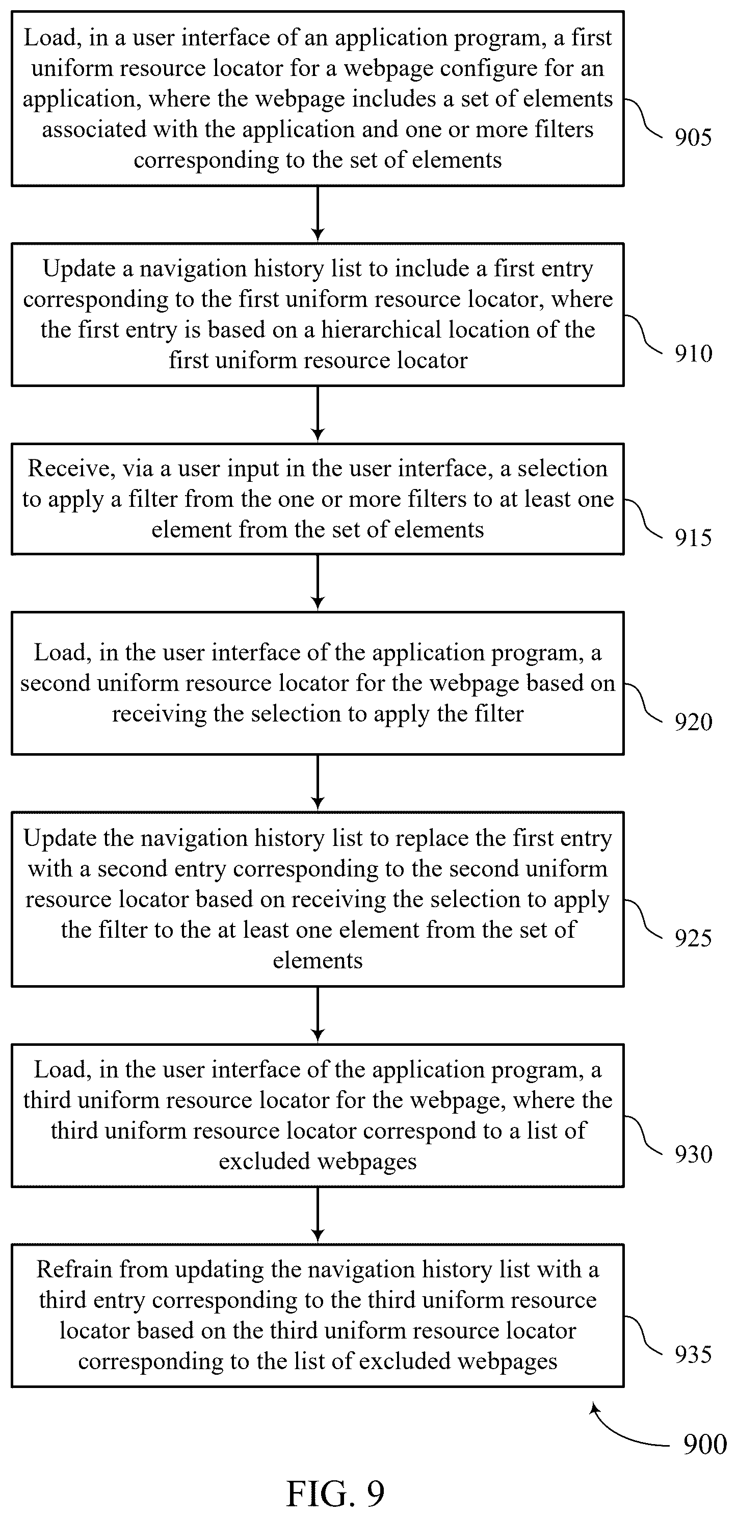 Patent US12541565 Figure 9 – Techniques for navigation history generation