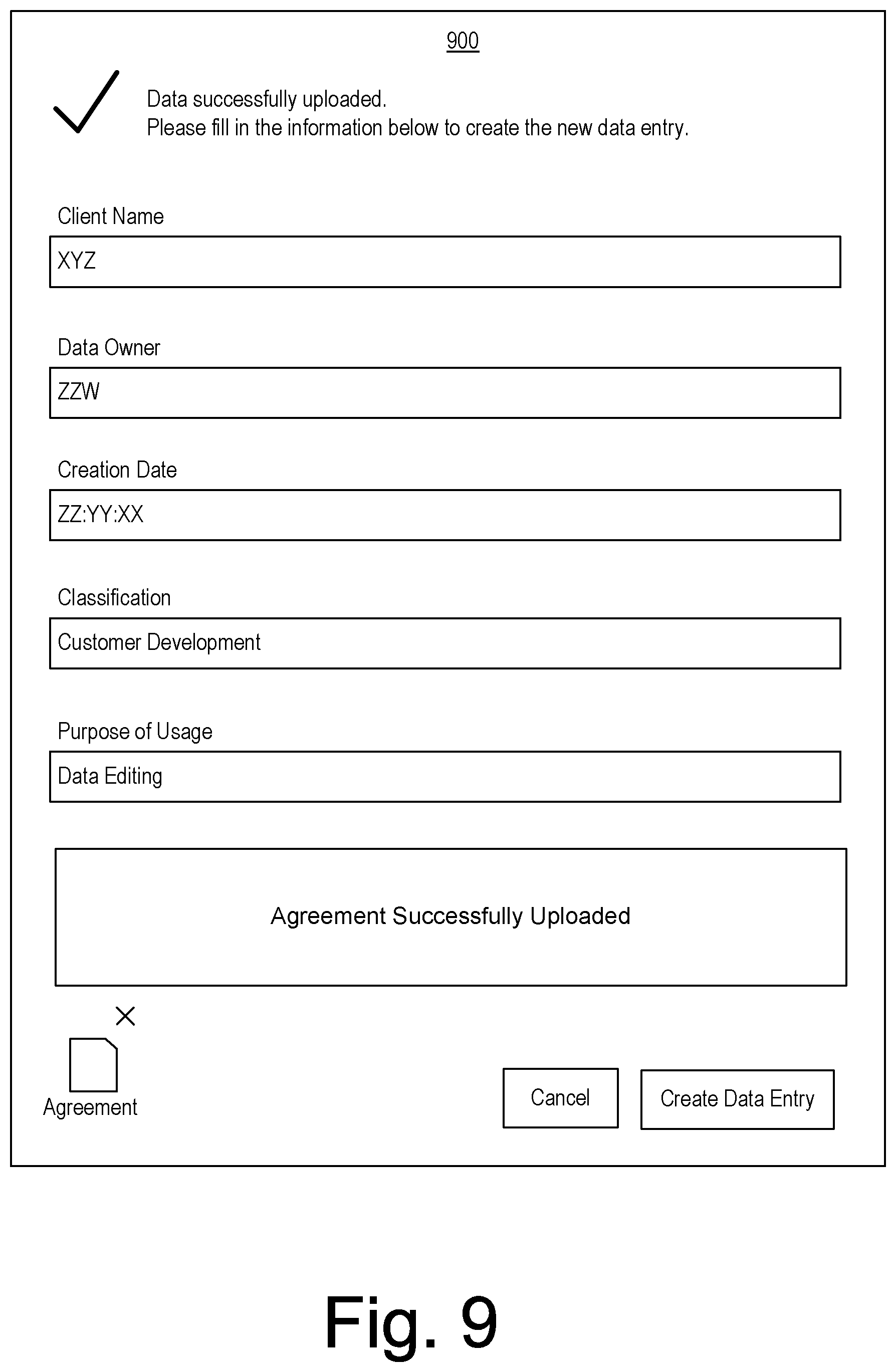 Patent US12541606 Figure 9 – Data system