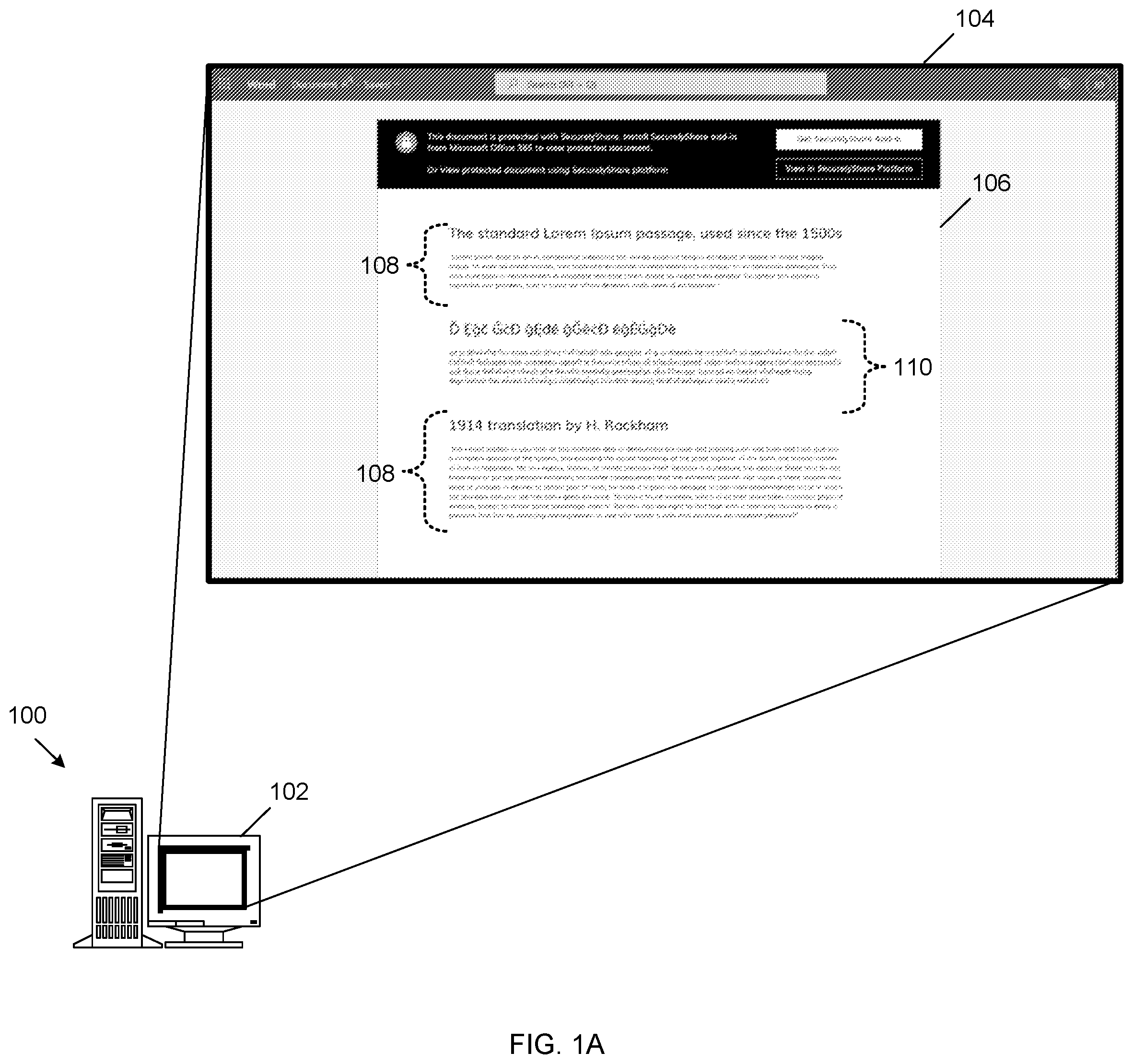 Patent US12541608 — Modifying fonts for obfuscating text and viewing obfuscated text — Figure 1