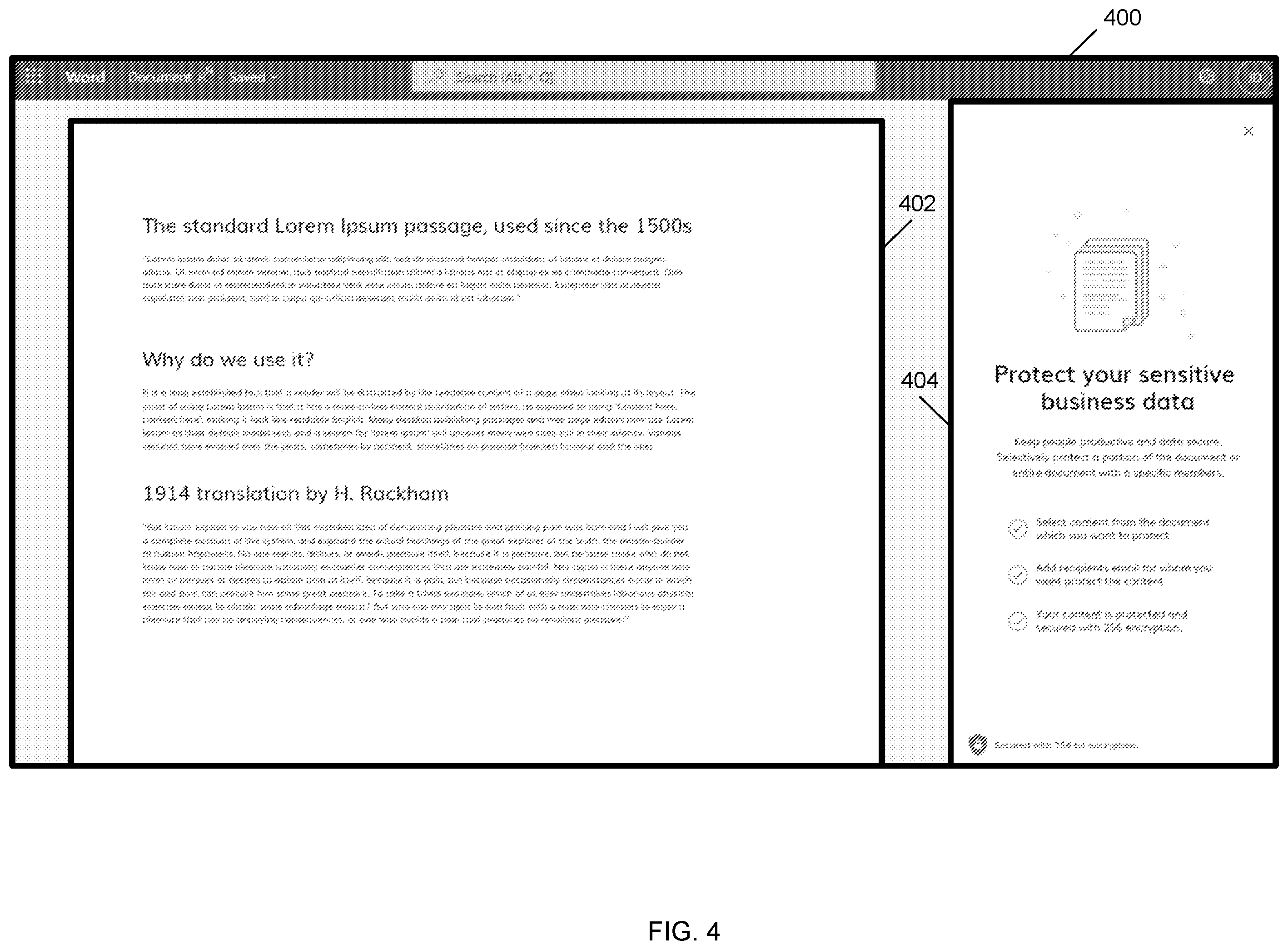 Patent US12541608 Figure 5 – Modifying fonts for obfuscating text and viewing obfuscated text