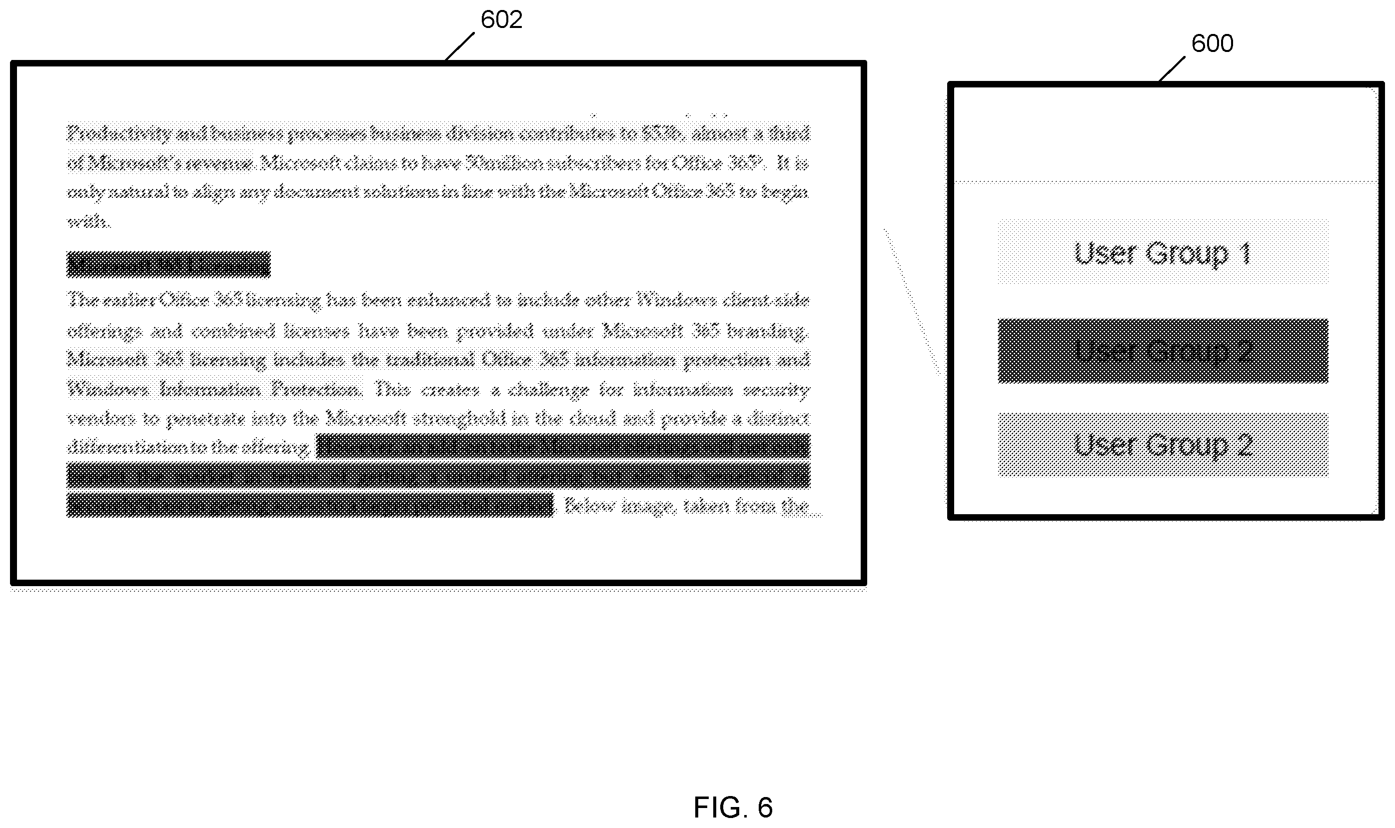 Patent US12541608 Figure 7 – Modifying fonts for obfuscating text and viewing obfuscated text