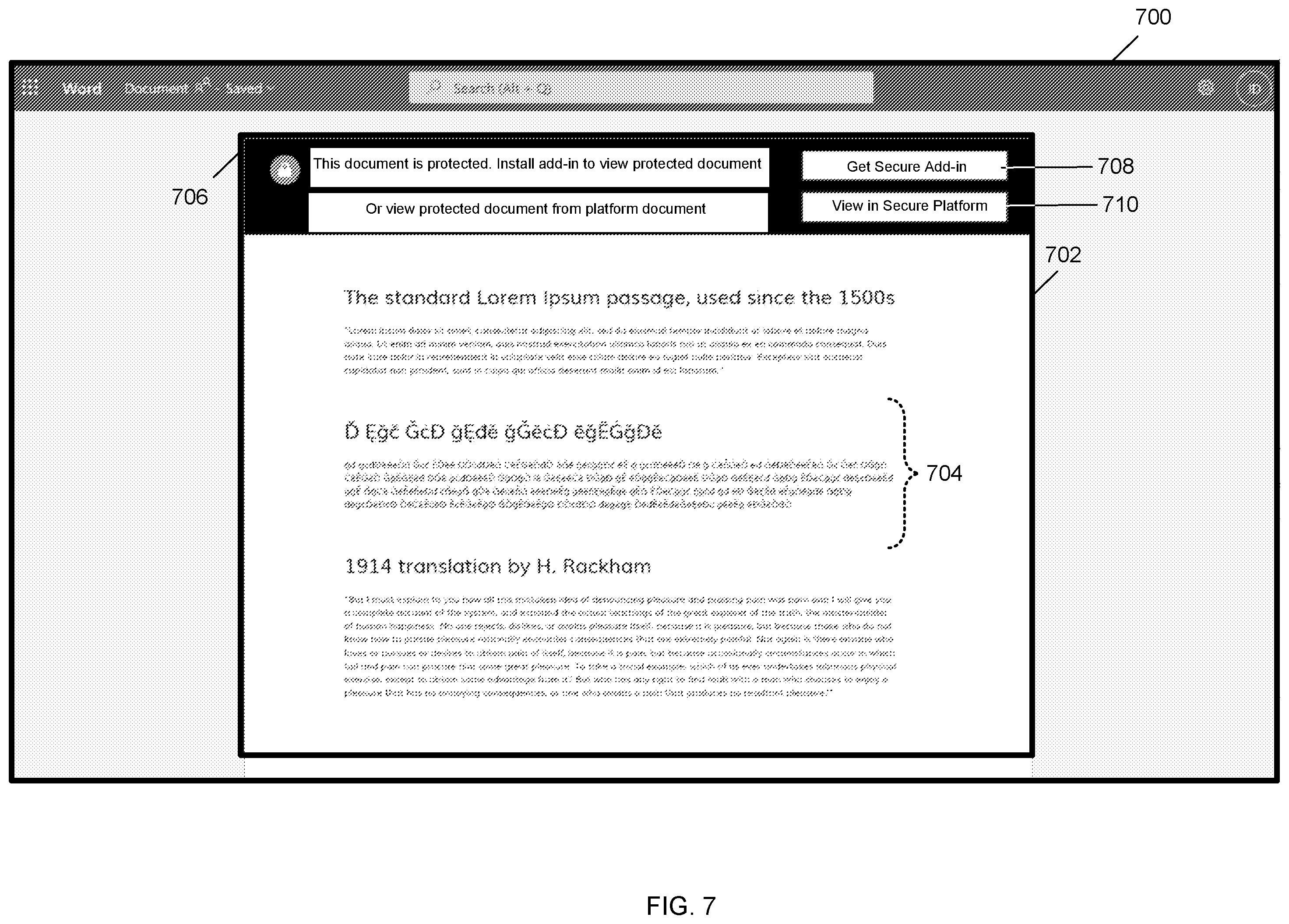 Patent US12541608 Figure 8 – Modifying fonts for obfuscating text and viewing obfuscated text