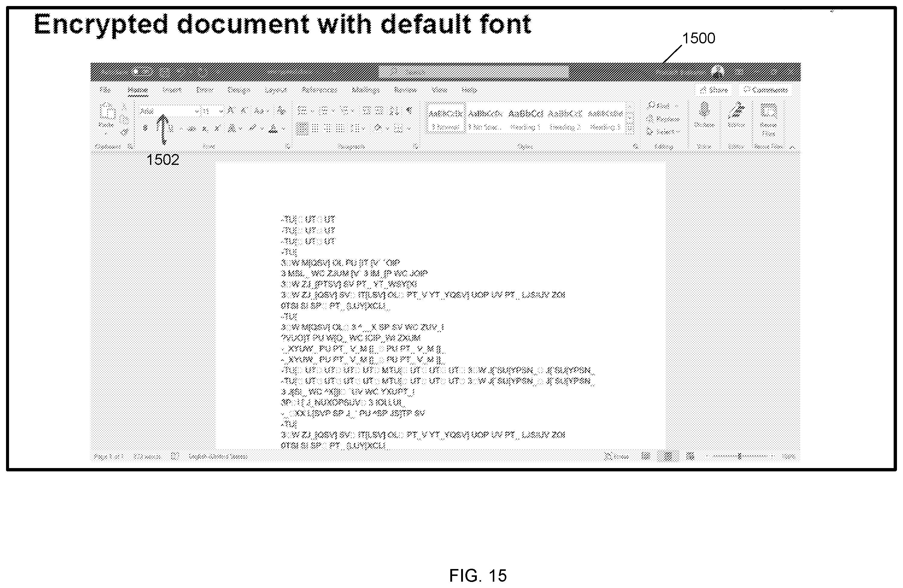 Patent US12541608 Figure 16 – Modifying fonts for obfuscating text and viewing obfuscated text