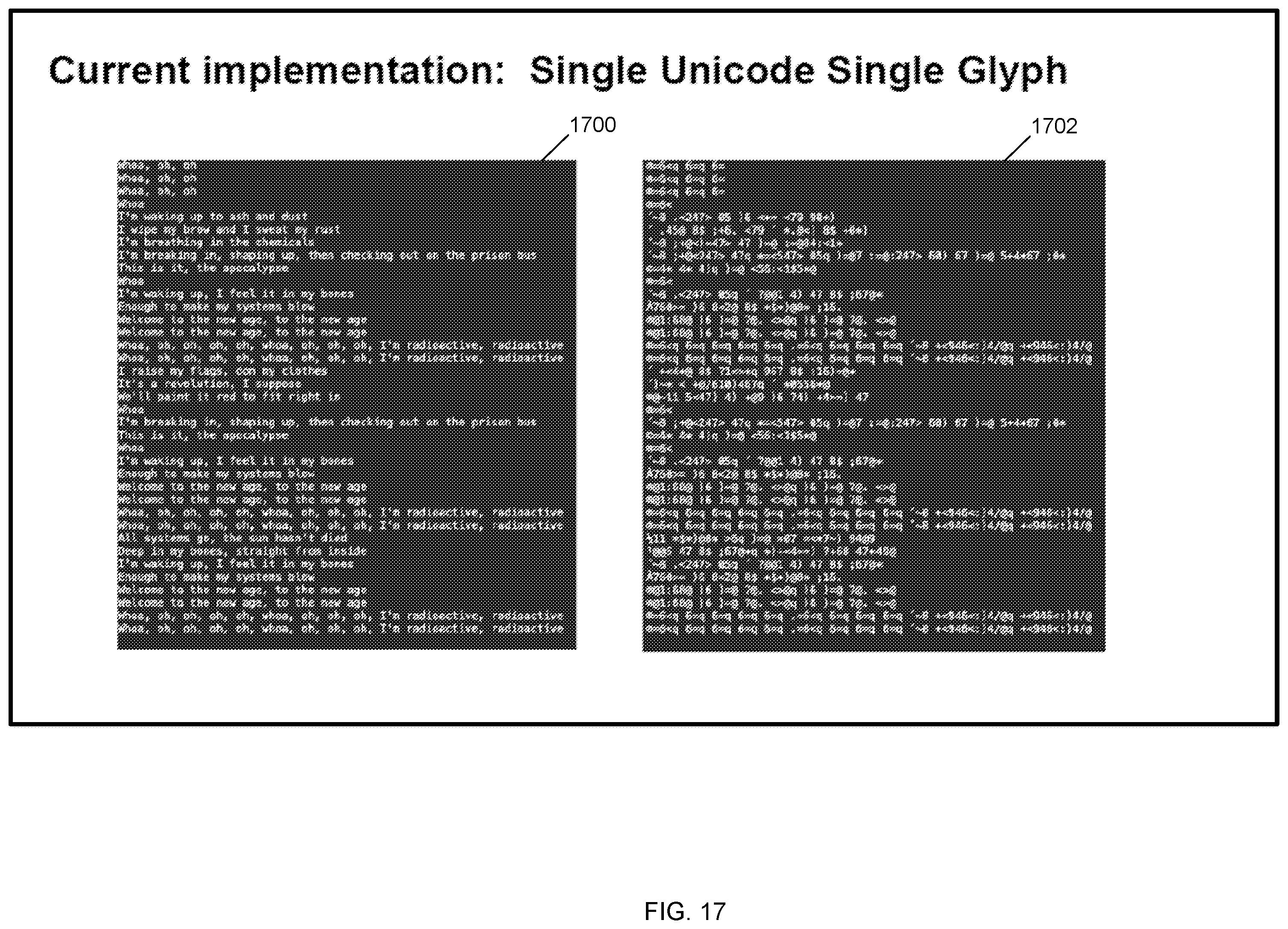 Patent US12541608 Figure 18 – Modifying fonts for obfuscating text and viewing obfuscated text