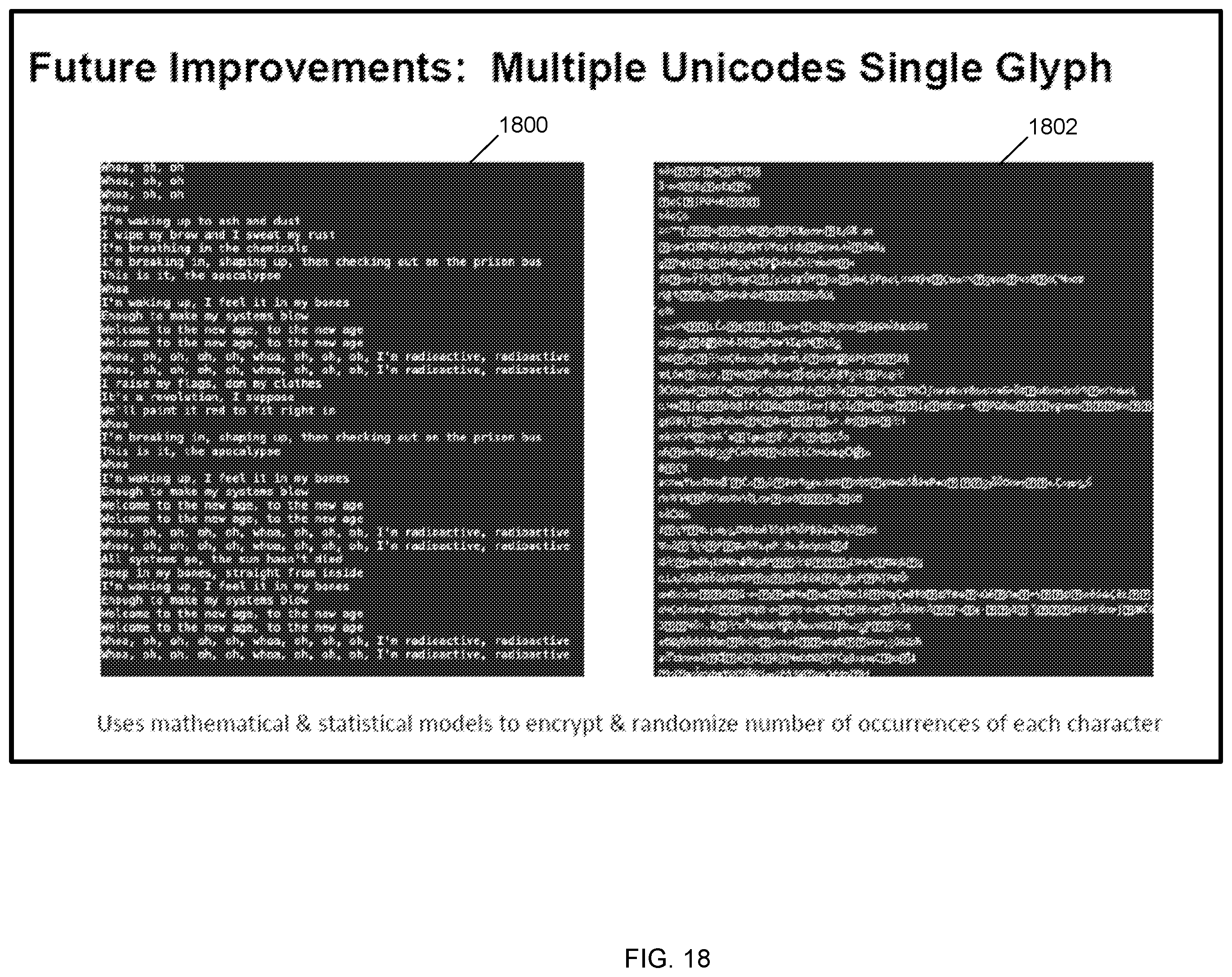 Patent US12541608 Figure 19 – Modifying fonts for obfuscating text and viewing obfuscated text