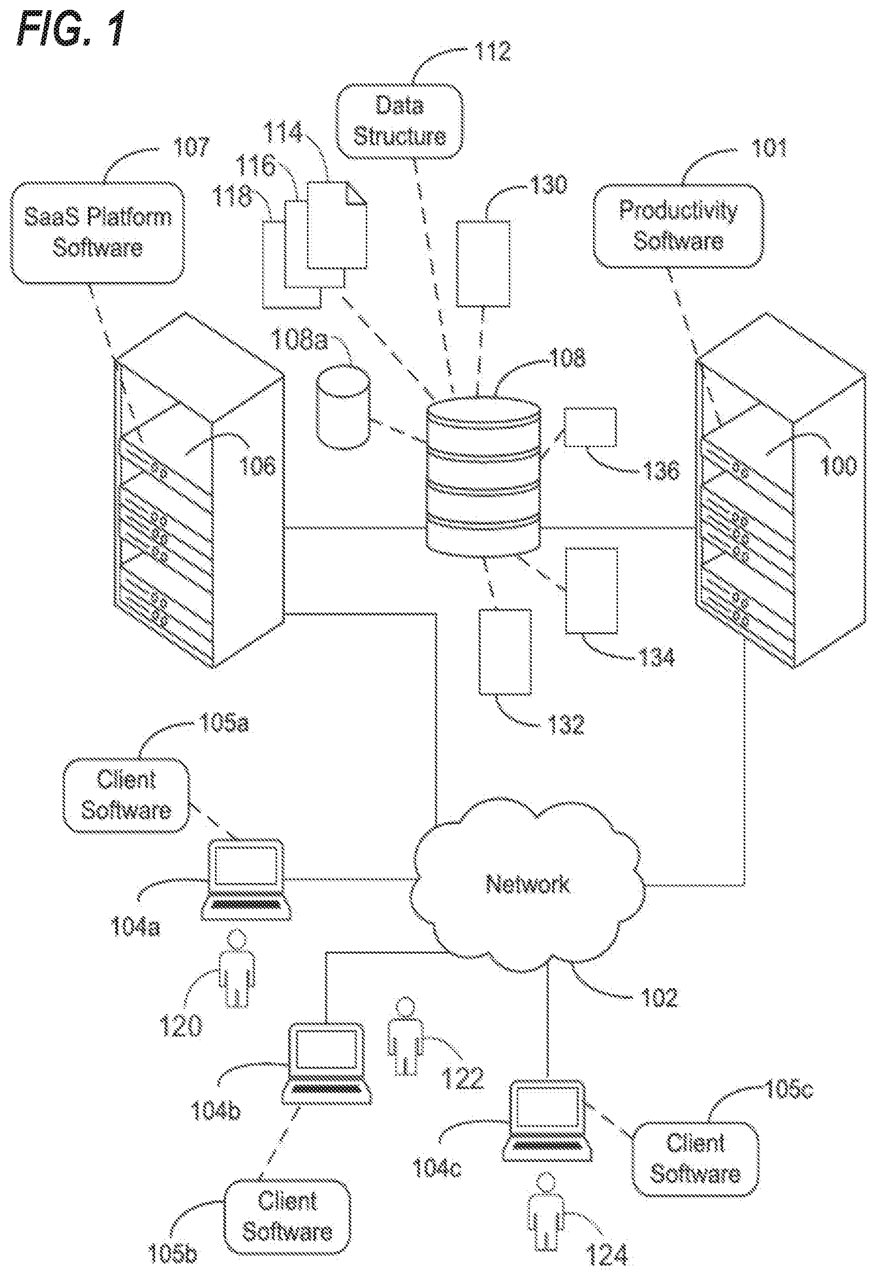 Patent US12541640 Figure 1 – Computing device for multiple cell linking