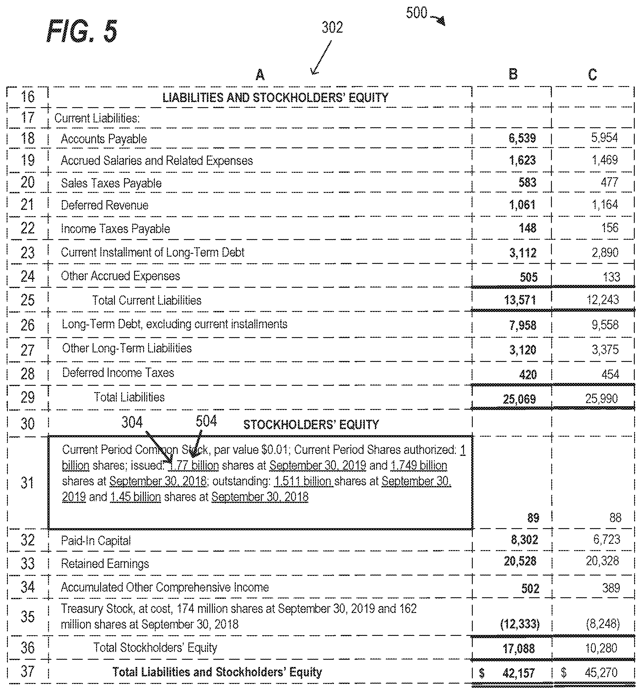 Patent US12541640 Figure 5 – Computing device for multiple cell linking