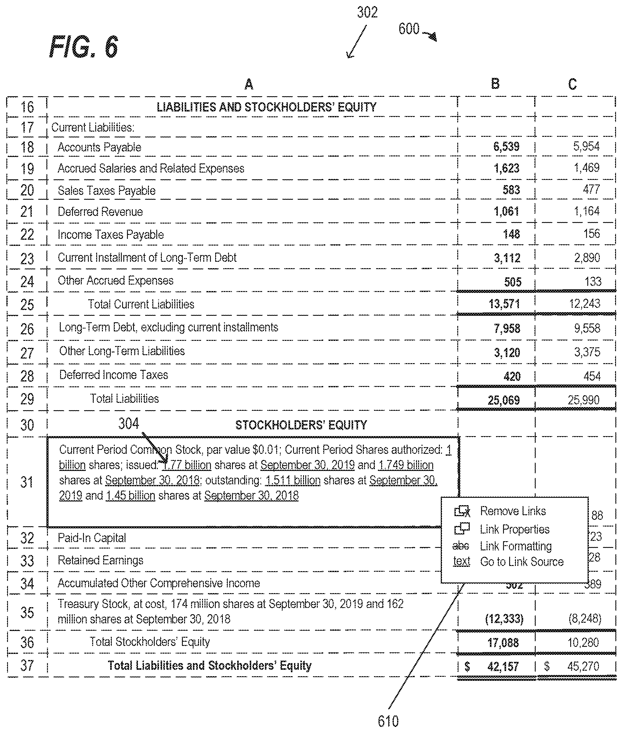 Patent US12541640 Figure 6 – Computing device for multiple cell linking