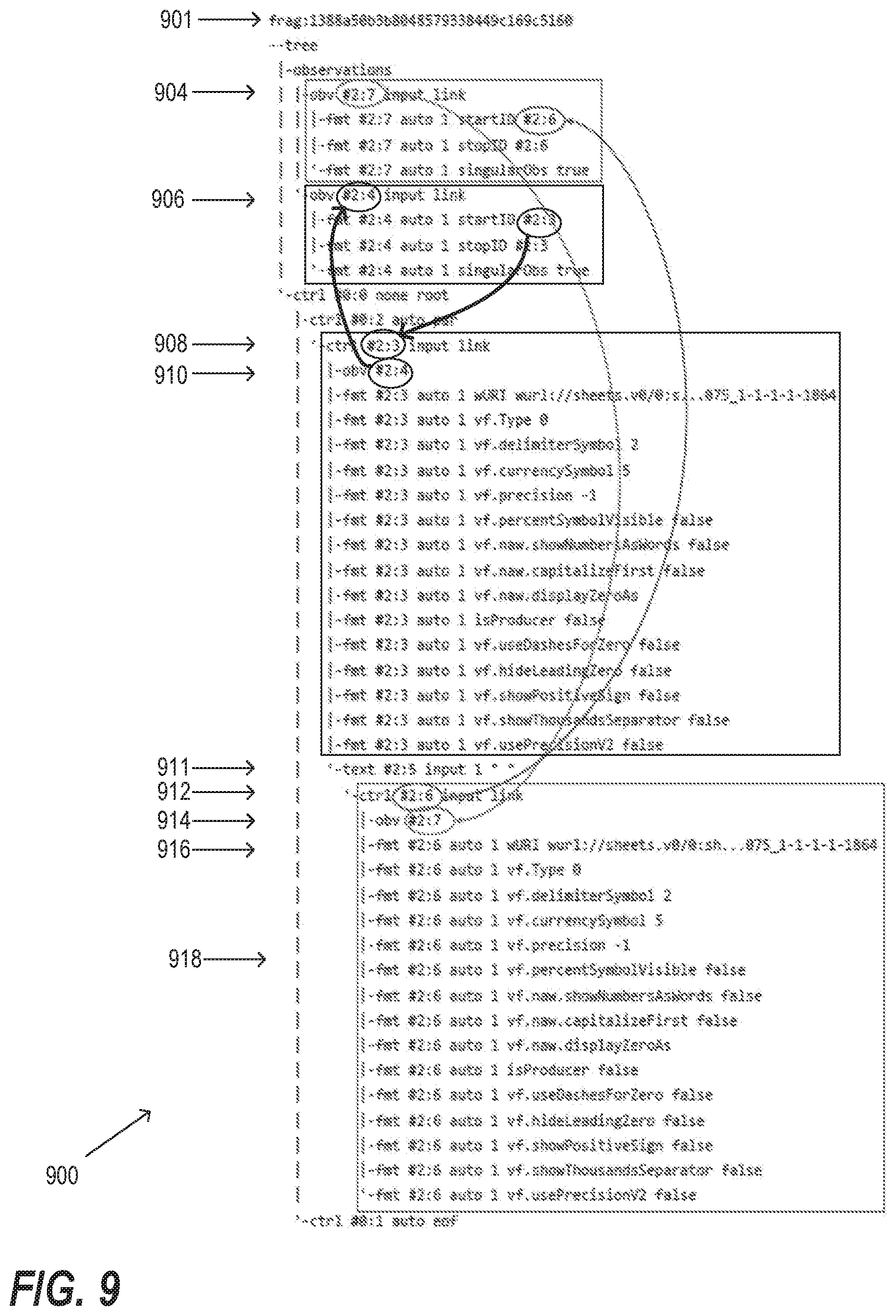 Patent US12541640 Figure 9 – Computing device for multiple cell linking