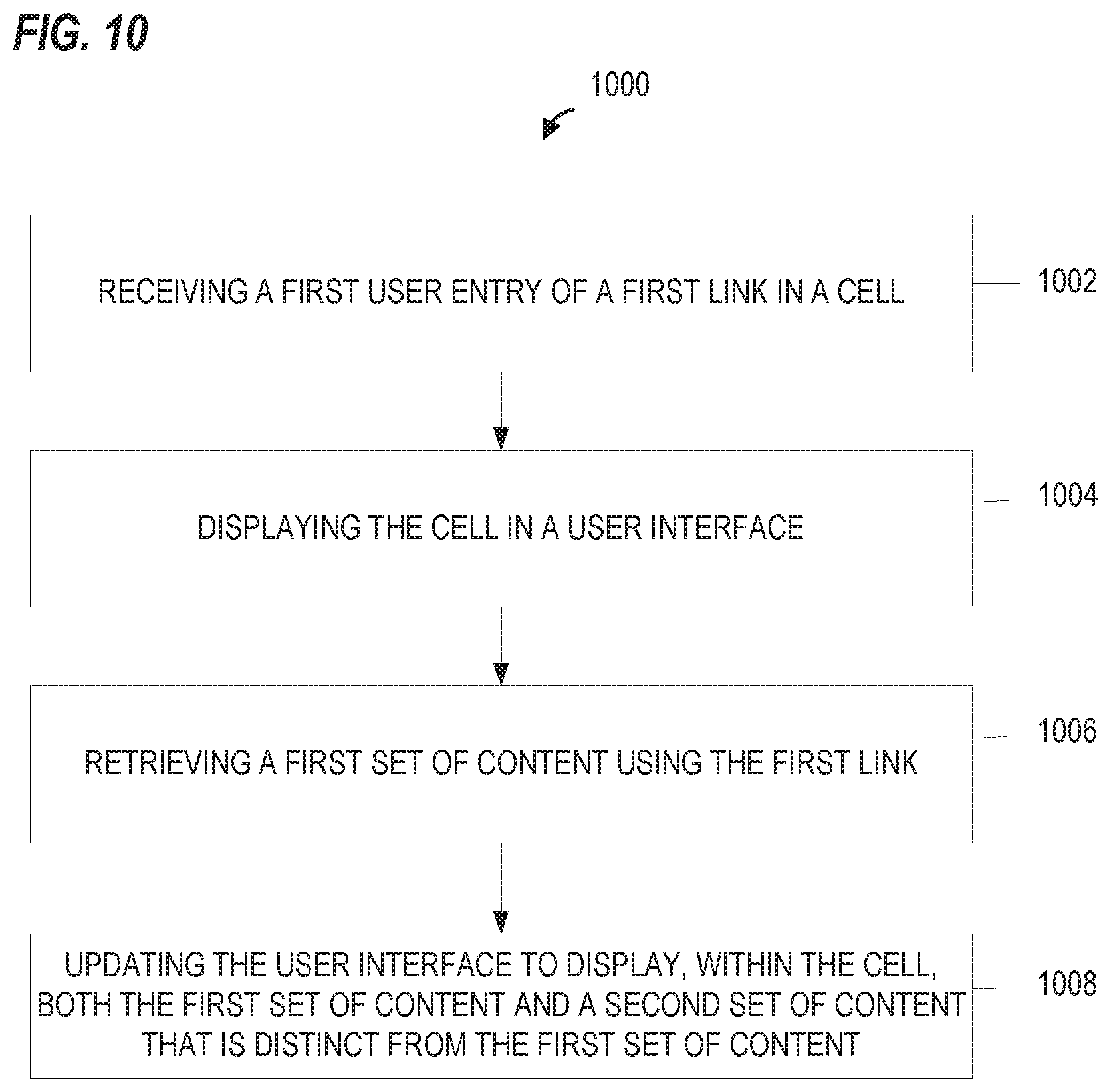 Patent US12541640 Figure 10 – Computing device for multiple cell linking