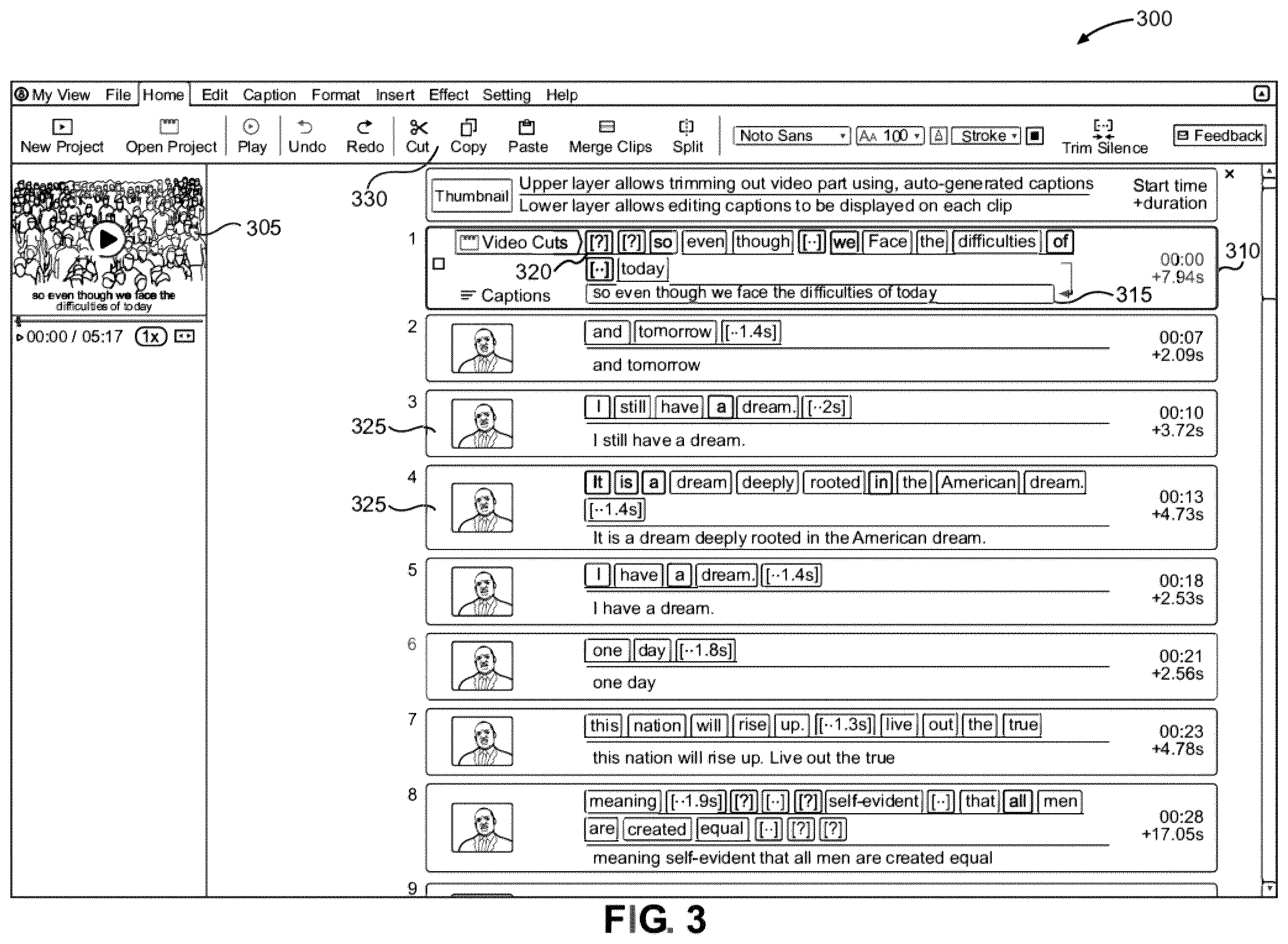 Patent US12541656 Figure 3 – Providing subtitle for video content