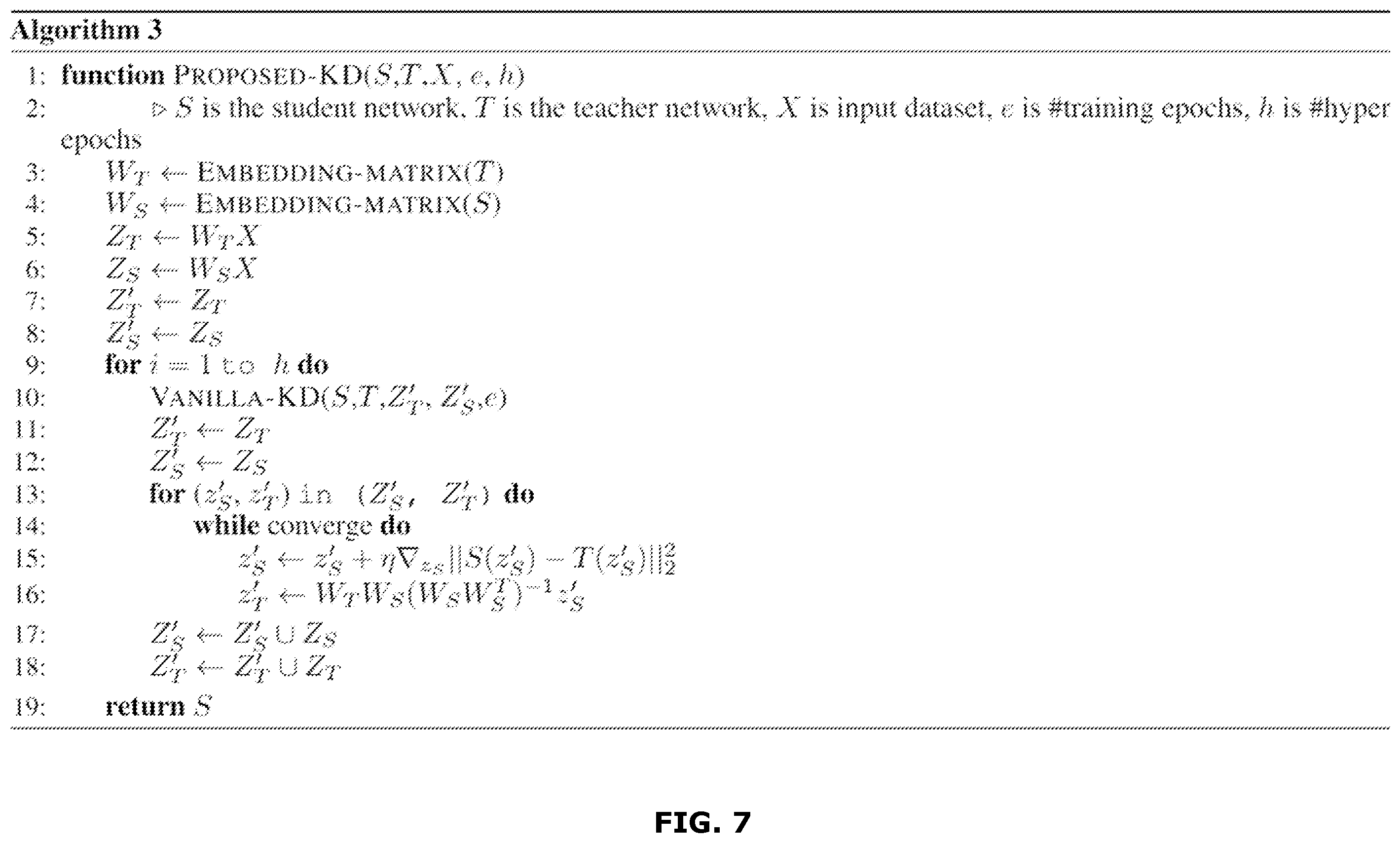 Patent US12541689 Figure 7 – Knowledge distillation by utilizing backward pass knowledge in neural networks