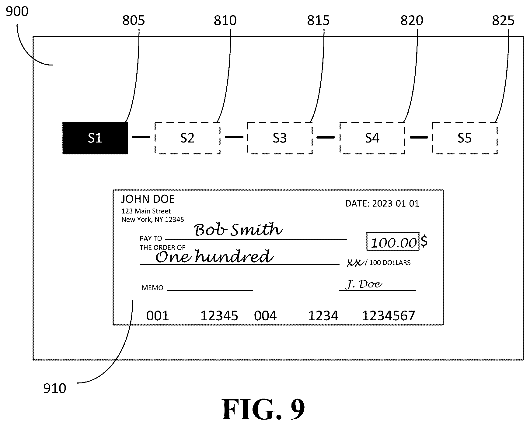 Patent US12541748 Figure 8 – System and method for providing real-time updates of cheque collection in a cheque clearing process