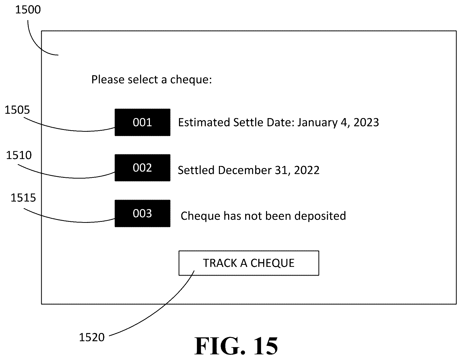 Patent US12541748 Figure 14 – System and method for providing real-time updates of cheque collection in a cheque clearing process