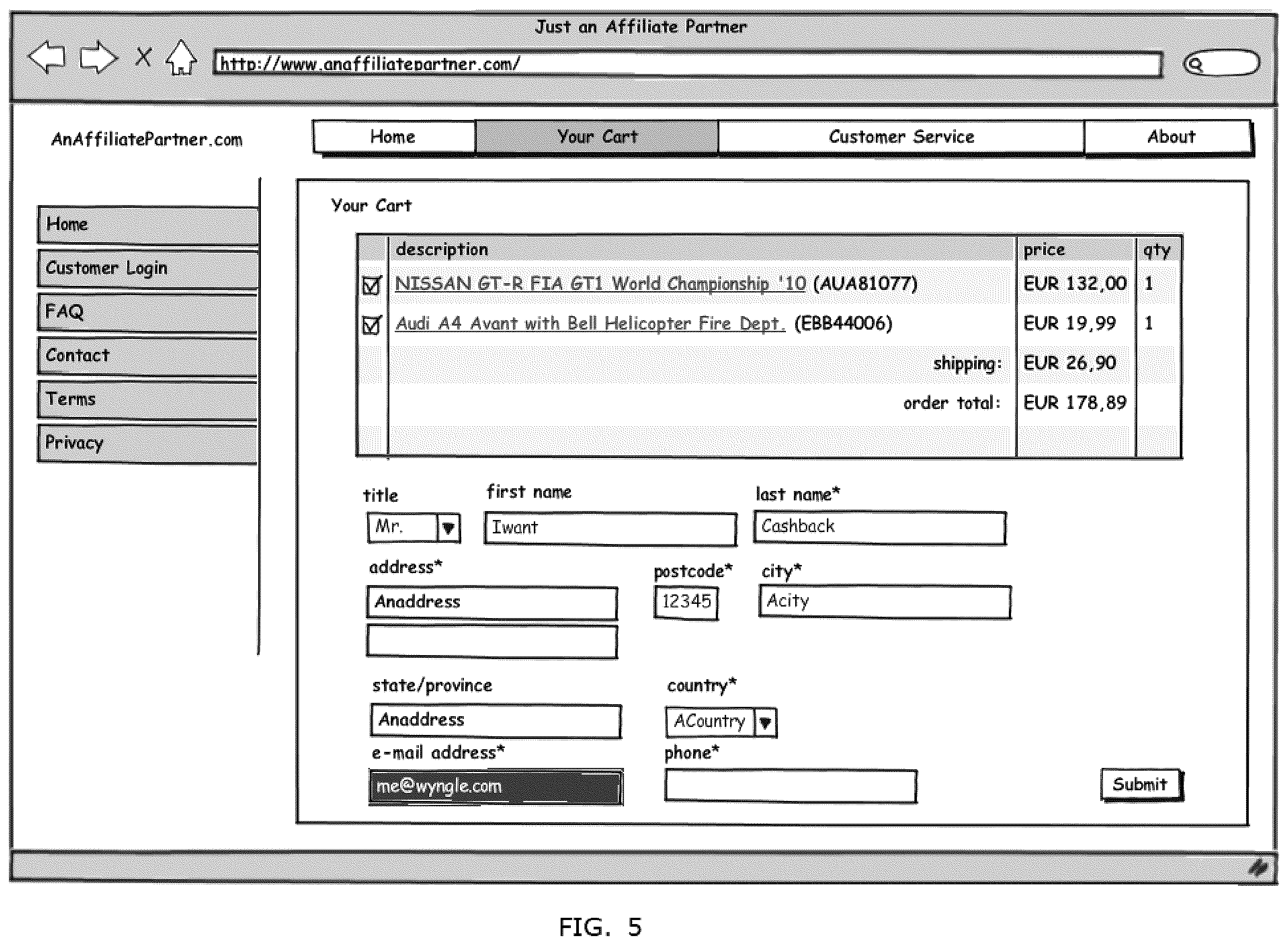 Patent US12541781 Figure 5 – Cookieless ecommerce platform