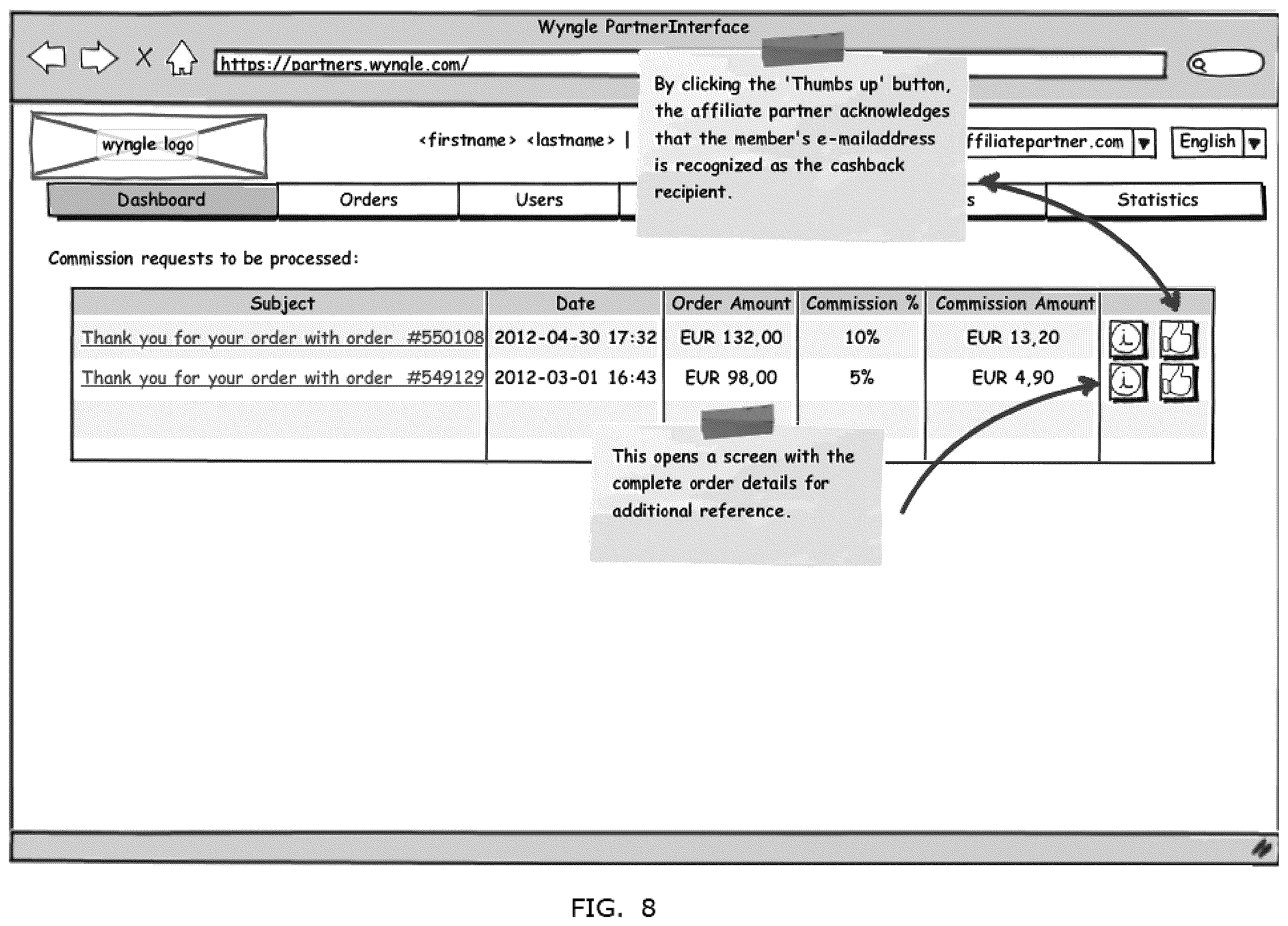 Patent US12541781 Figure 8 – Cookieless ecommerce platform