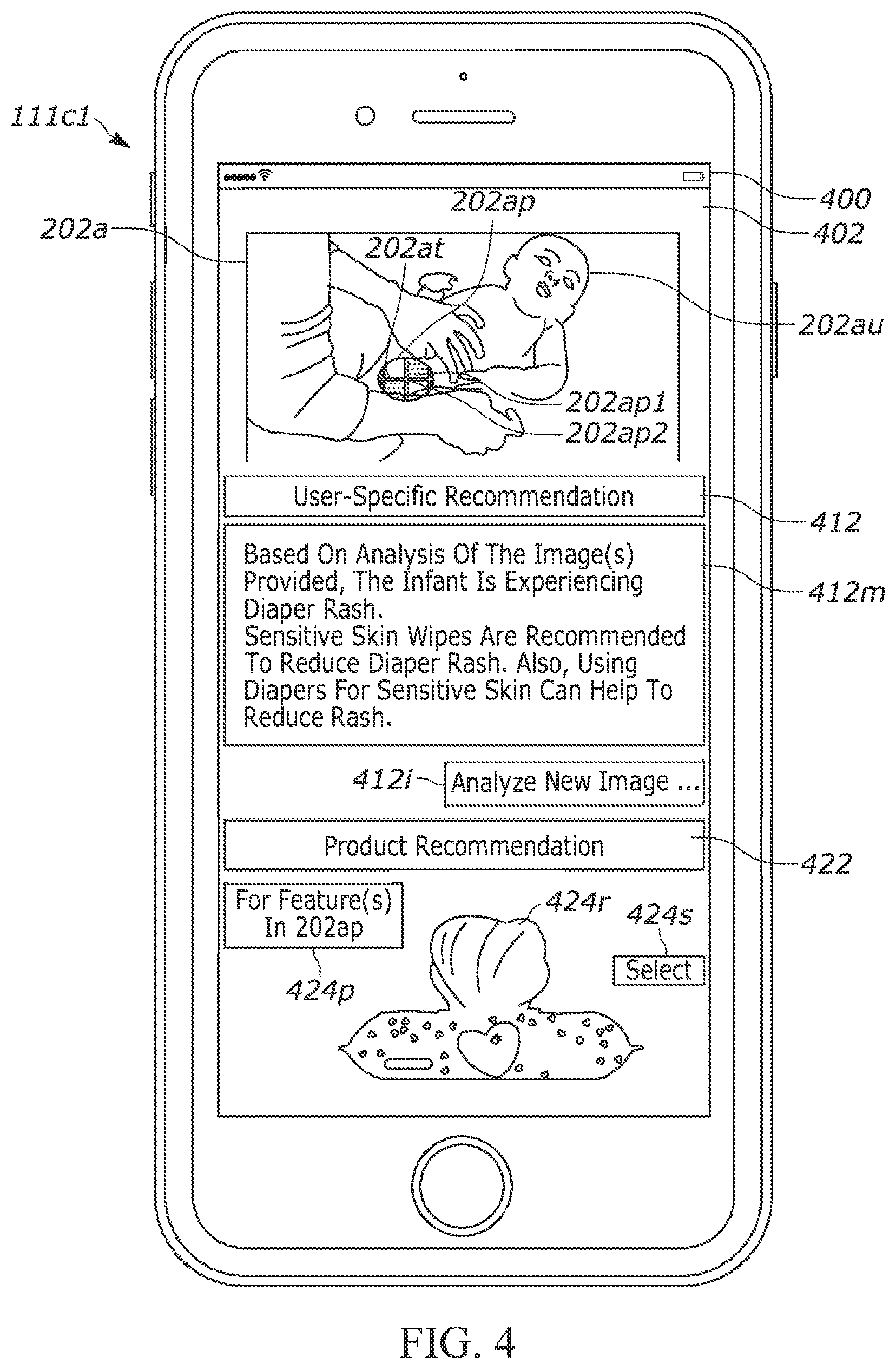 Patent US12541784 Figure 4 – Artificial intelligence based system and methods for predicting skin analytics of individuals