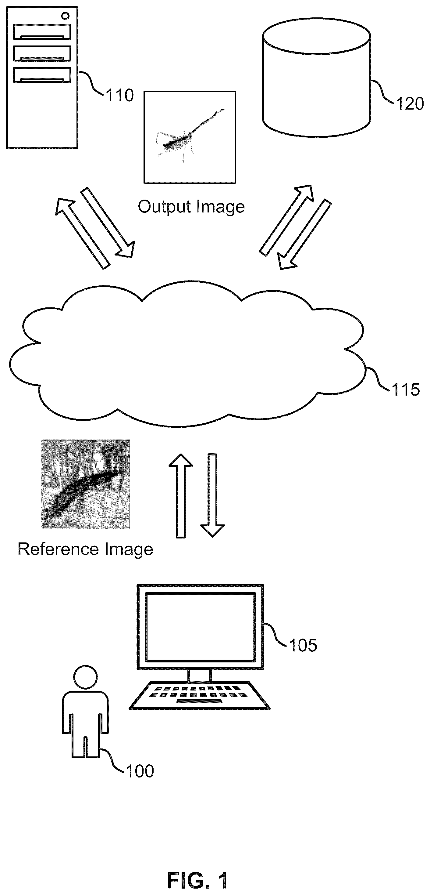 Patent US12541821 Figure 1 – Diffusion model image generation