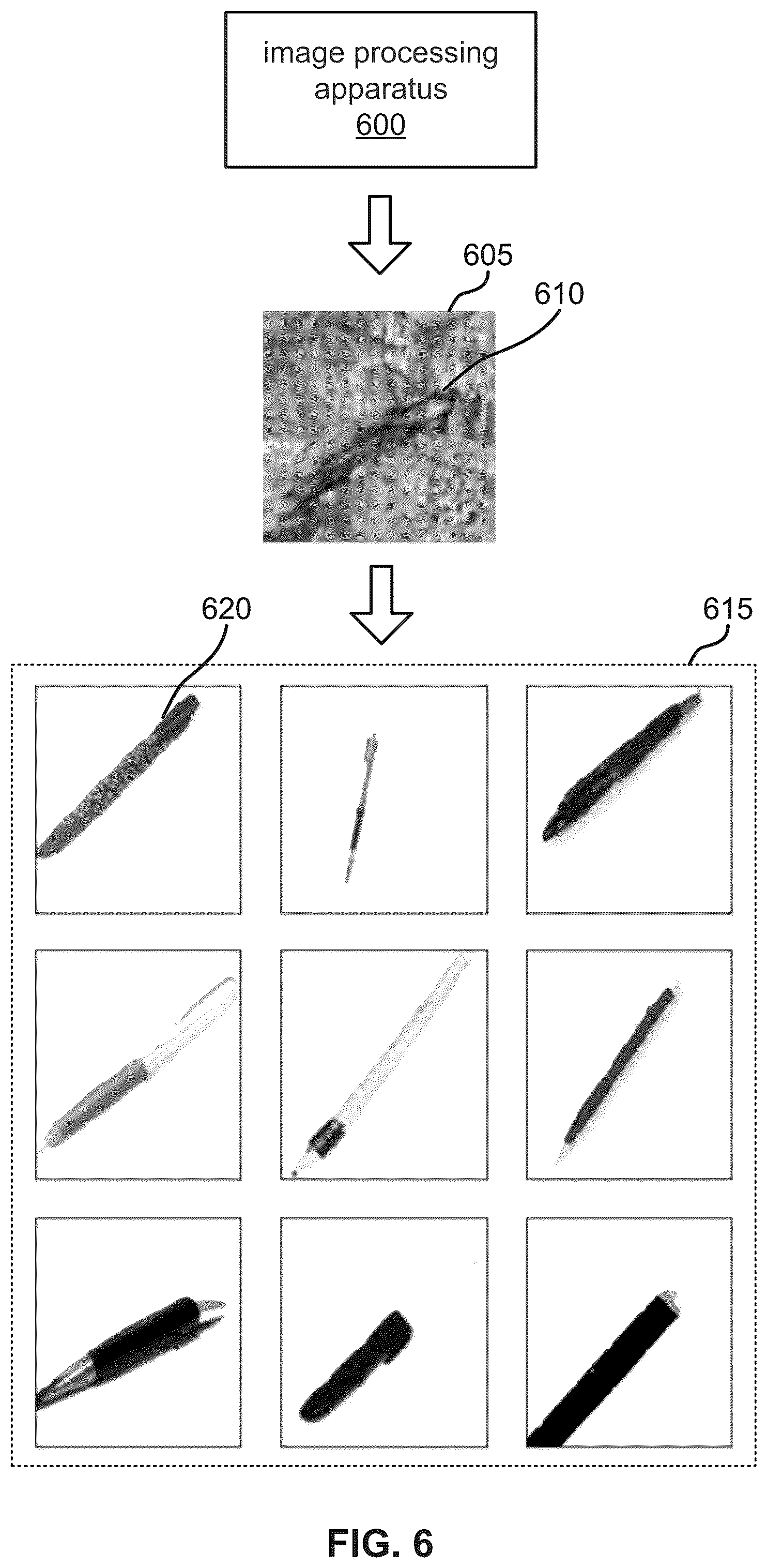 Patent US12541821 Figure 6 – Diffusion model image generation